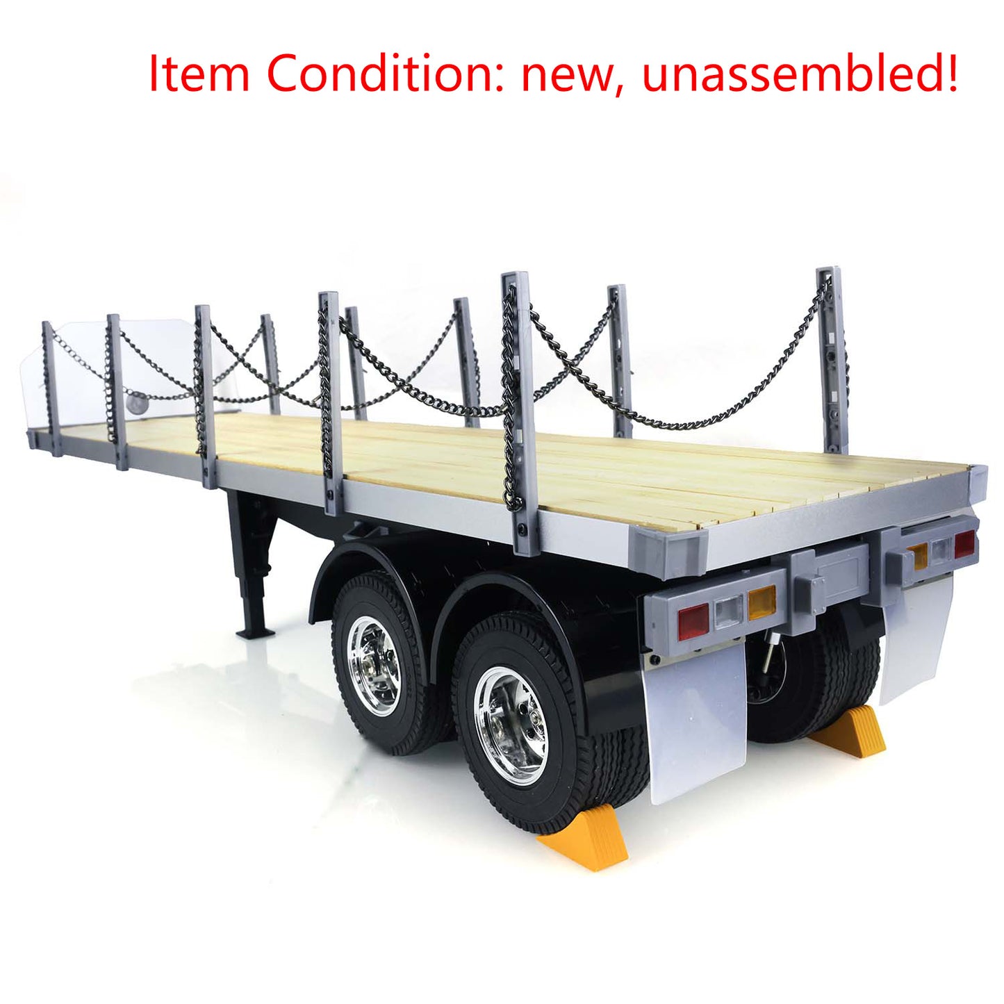 US STOCK TOUCAN 1/14 2Axle RC Tractor Flatbed Semi Trailer Truck for DIY TAMIYA Model