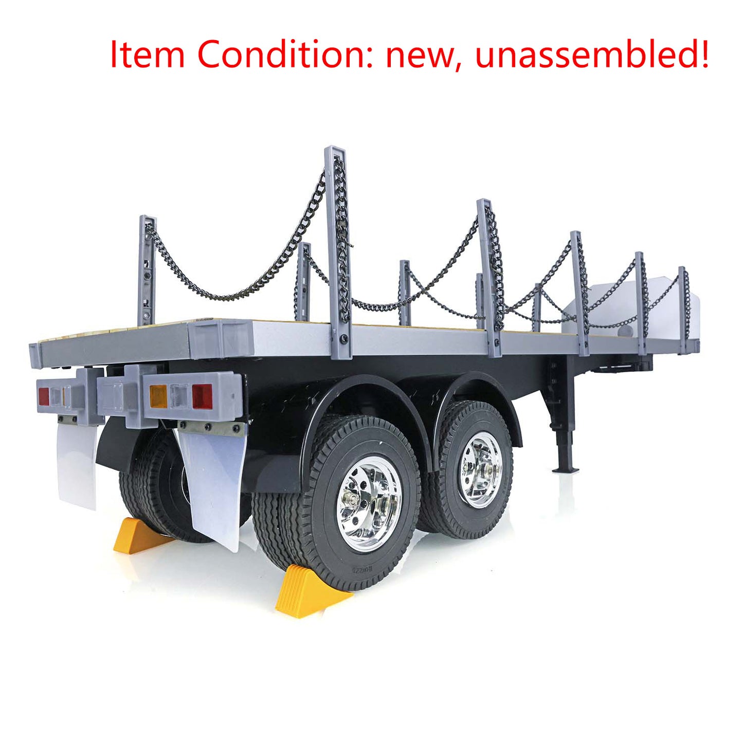 US STOCK TOUCAN 1/14 2Axle RC Tractor Flatbed Semi Trailer Truck for DIY TAMIYA Model
