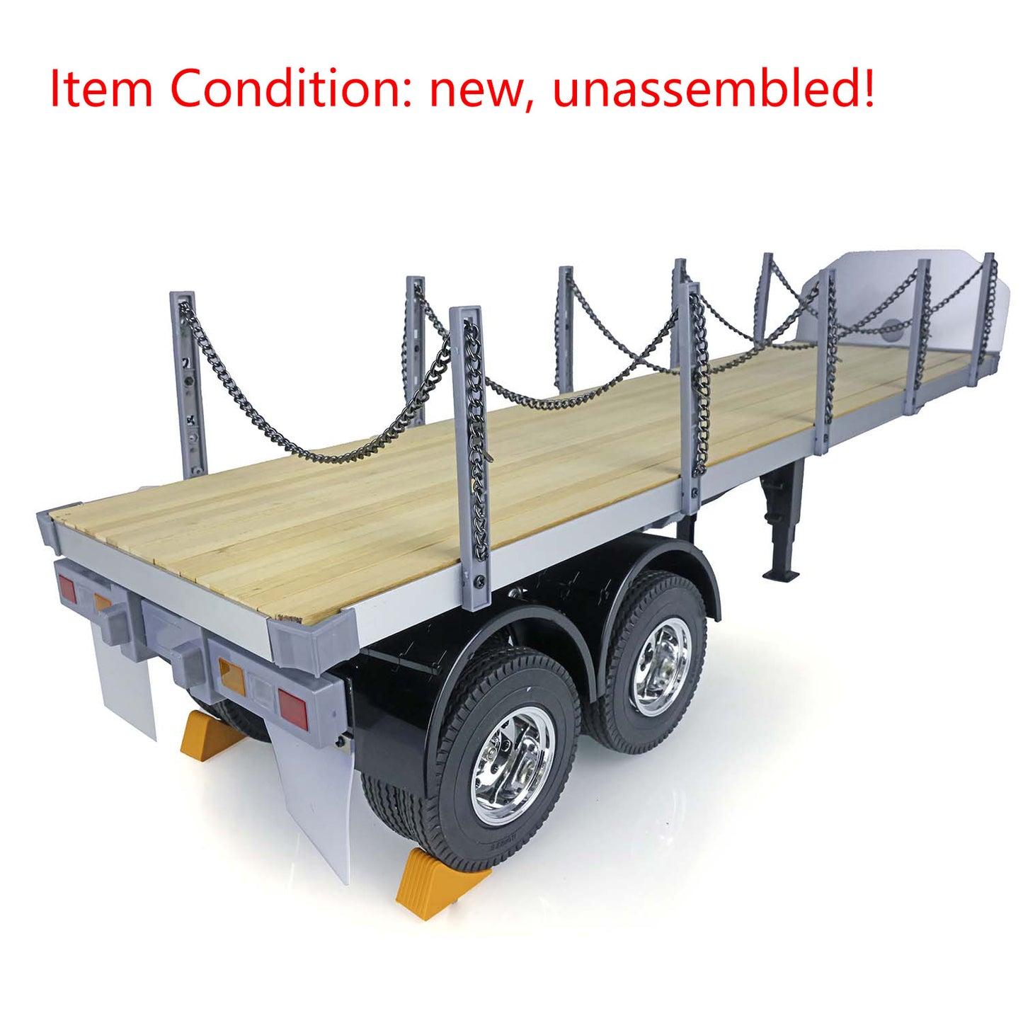 US STOCK TOUCAN 1/14 2Axle RC Tractor Flatbed Semi Trailer Truck for DIY TAMIYA Model