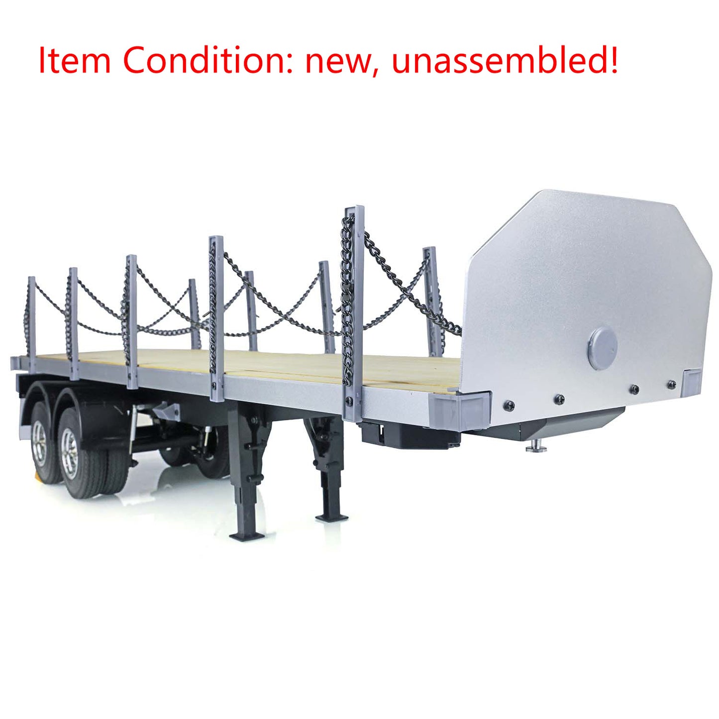 US STOCK TOUCAN 1/14 2Axle RC Tractor Flatbed Semi Trailer Truck for DIY TAMIYA Model