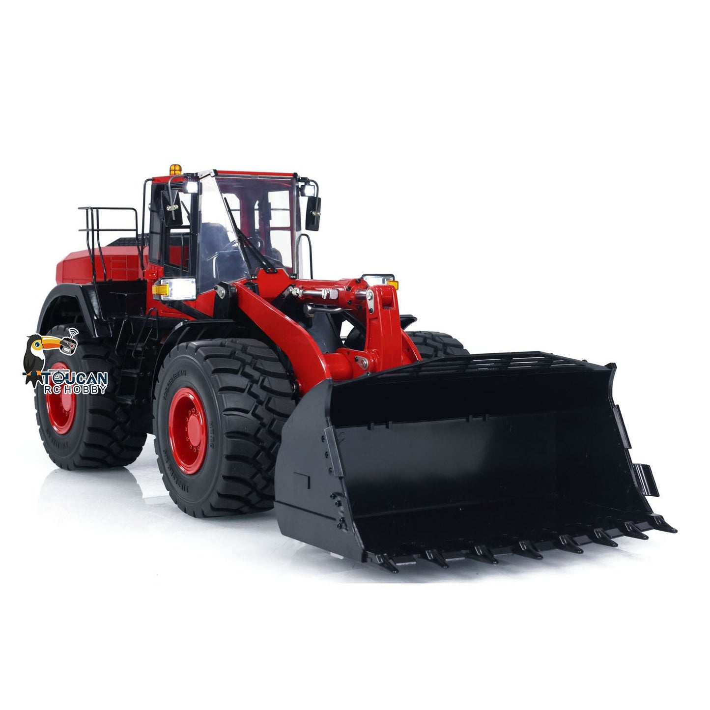 Metal 1/14 RC Hydraulic Loader WA480 Heavy Construction Machine Differential Lock Axles Quick Coupler Fork Light Sound ST8