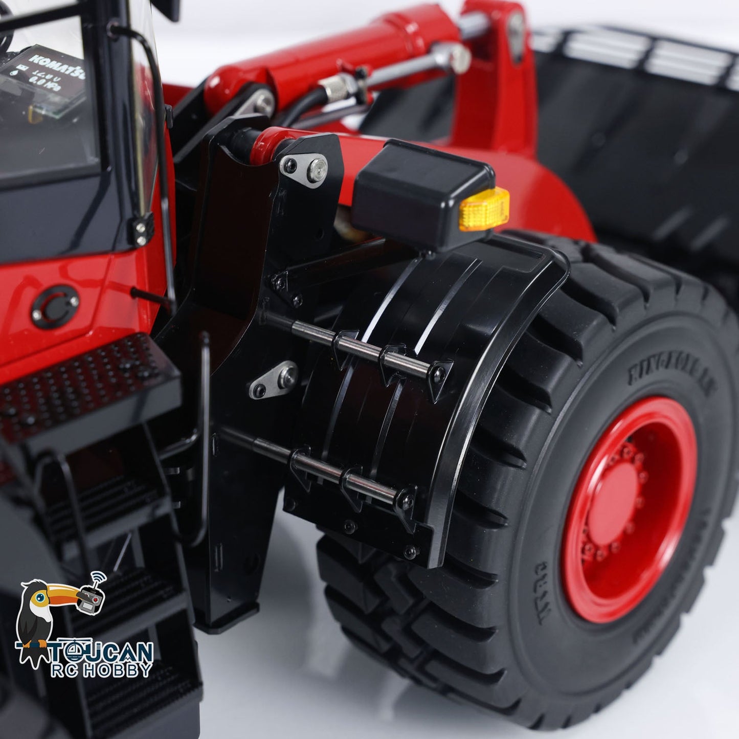 Metal 1/14 RC Hydraulic Loader WA480 Heavy Construction Machine Differential Lock Axles Quick Coupler Fork Light Sound ST8