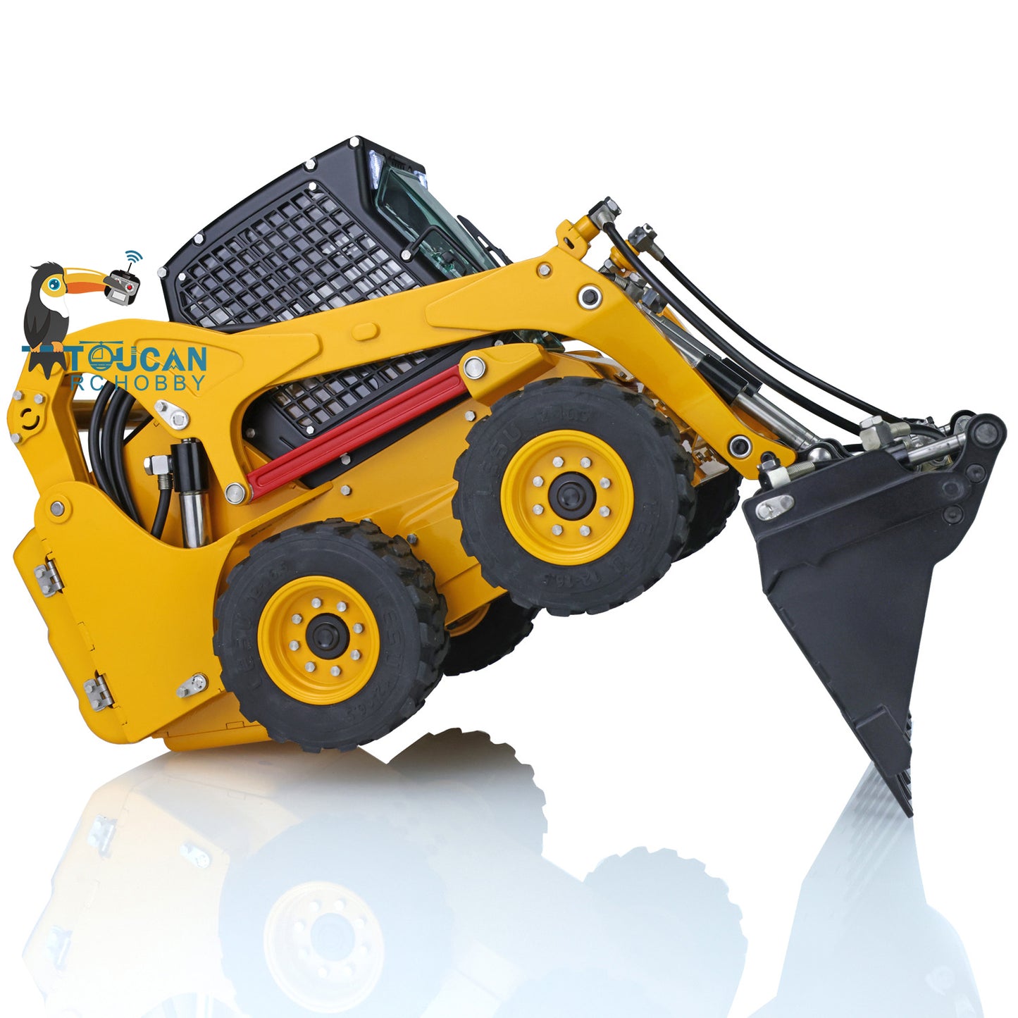 LESU 1/14 Metal Aoue-LT5H Wheeled Skid-Steer RC Hydraulic Loader RTR Model Ready to Run Light Sound Flysky FS-i6S