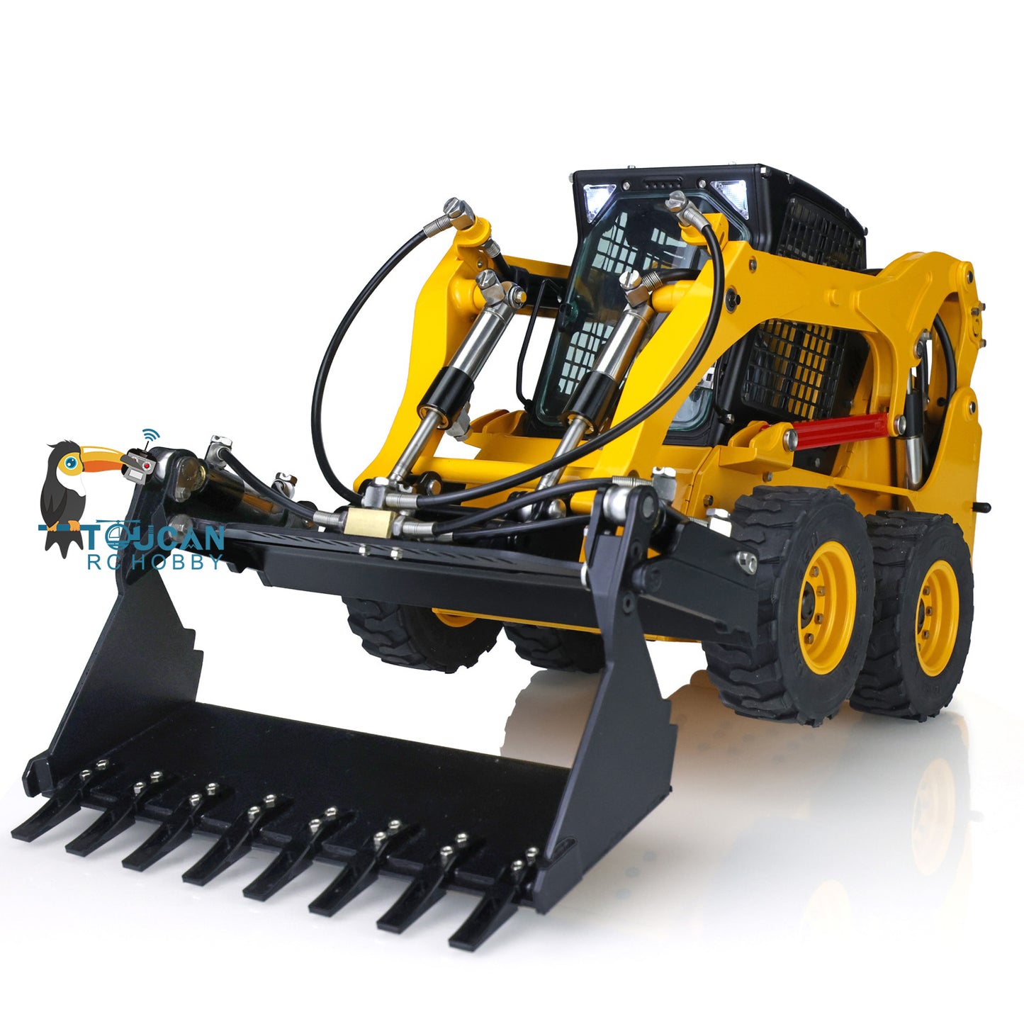 LESU 1/14 Metal Aoue-LT5H Wheeled Skid-Steer RC Hydraulic Loader RTR Model Ready to Run Light Sound Flysky FS-i6S