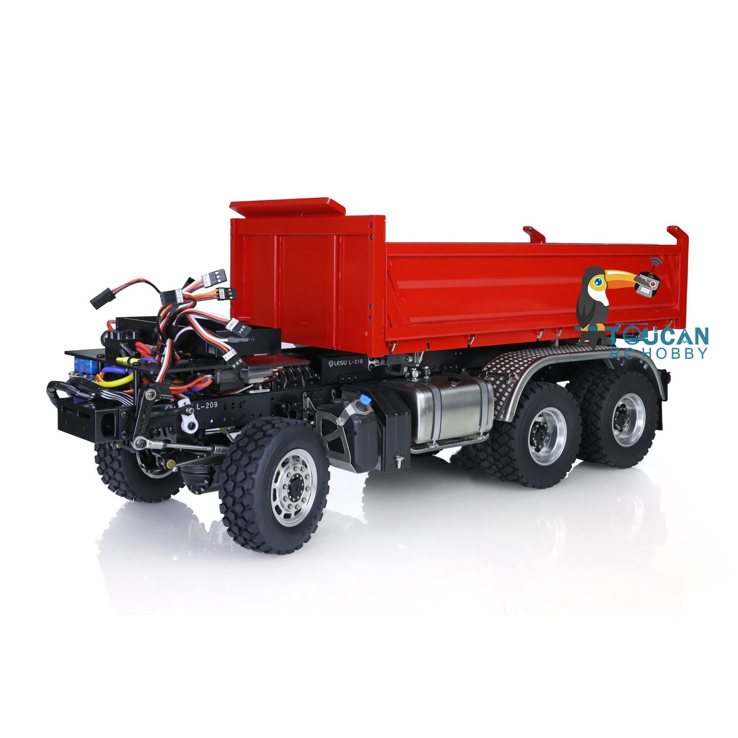 LESU KABOLITE Cabin 3348 6x6 1/14 3Axles Three-way RC Tipper Remote Controlled Dumper DIY Hobby Model Light Sound System