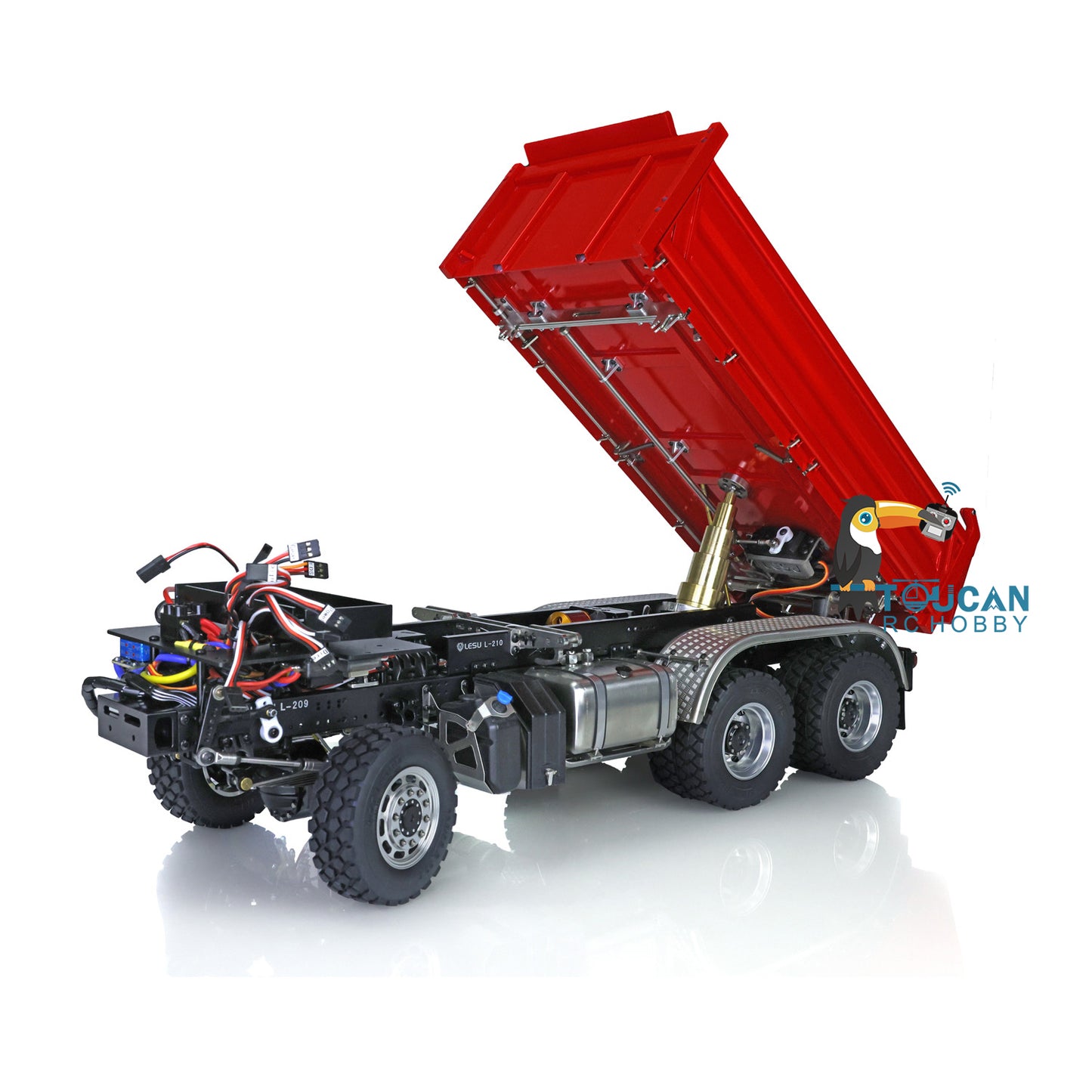 LESU KABOLITE Cabin 3348 6x6 1/14 3Axles Three-way RC Tipper Remote Controlled Dumper DIY Hobby Model Light Sound System