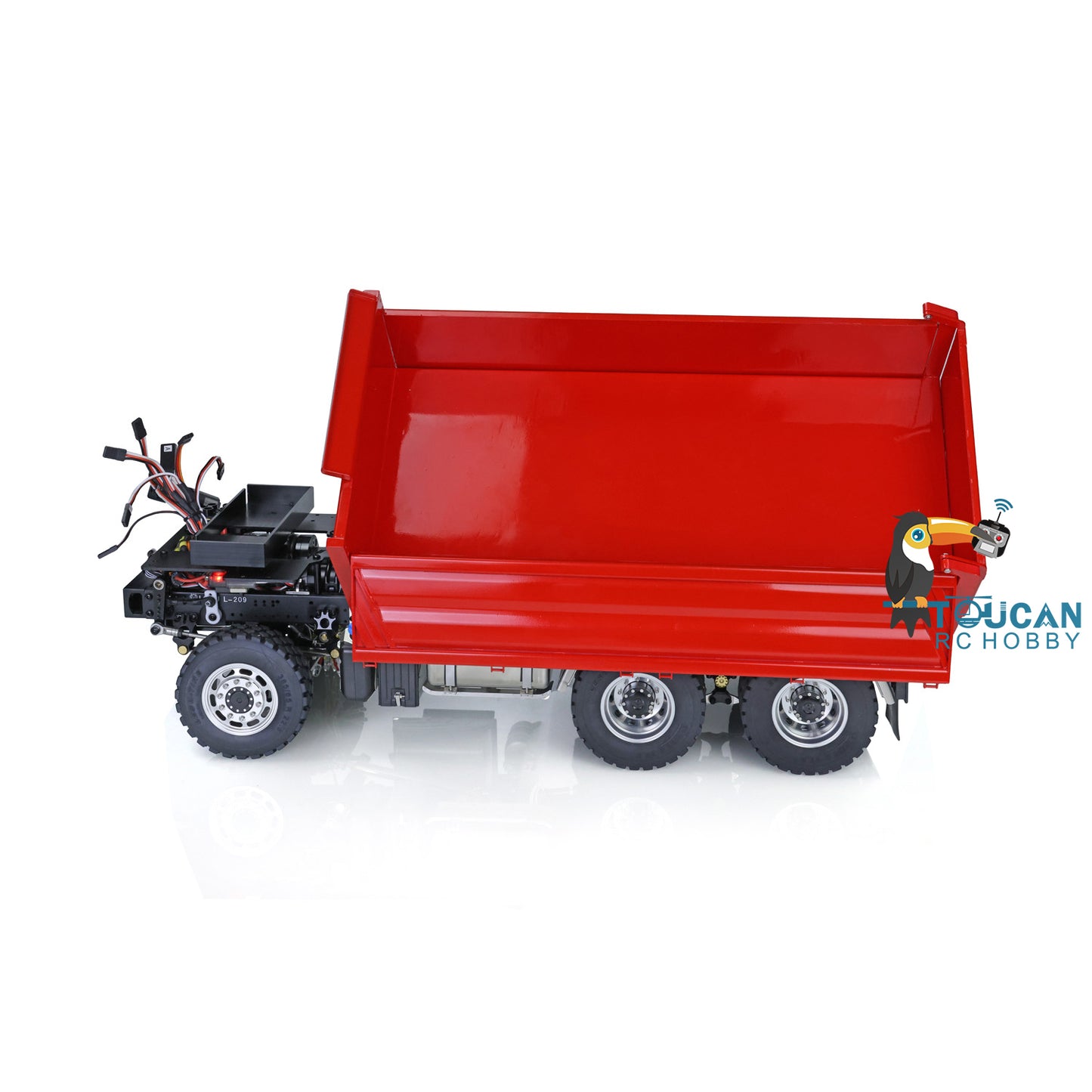 LESU KABOLITE Cabin 3348 6x6 1/14 3Axles Three-way RC Tipper Remote Controlled Dumper DIY Hobby Model Light Sound System