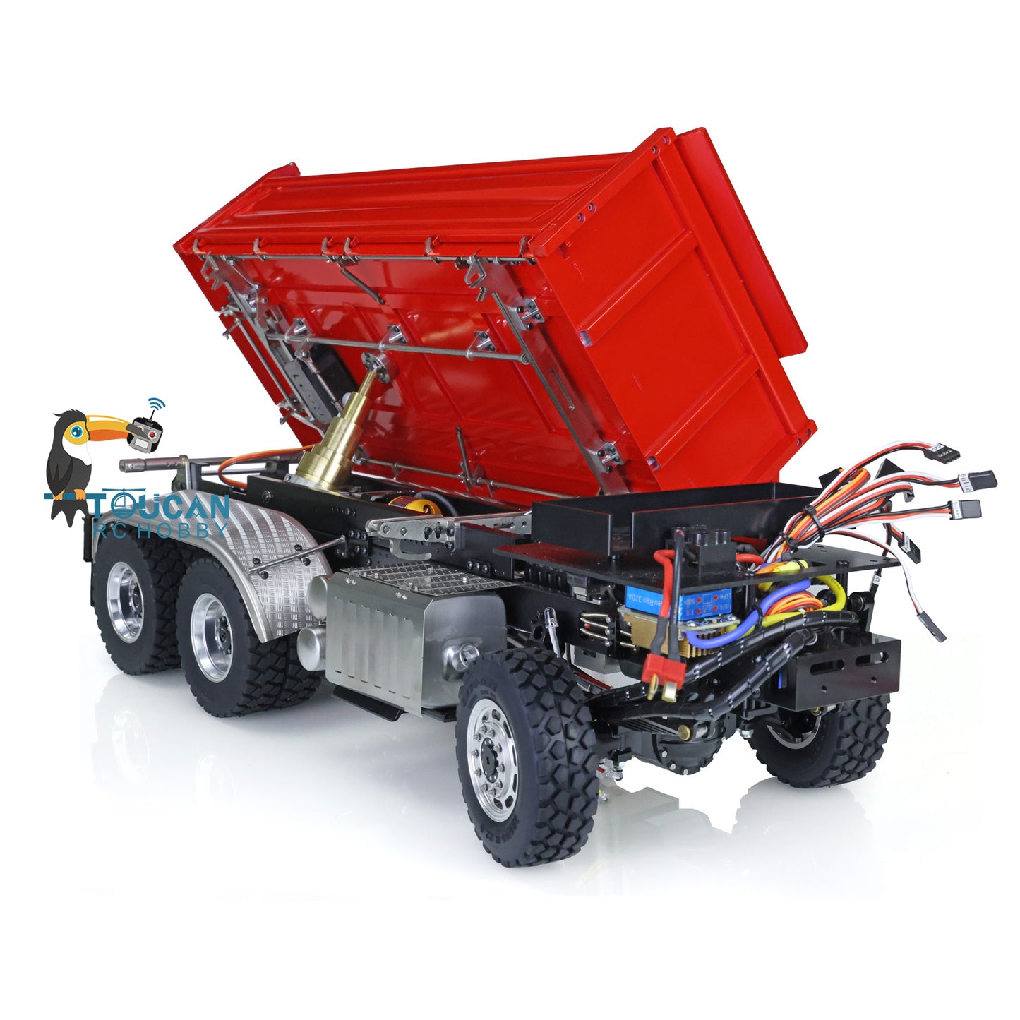 LESU KABOLITE Cabin 3348 6x6 1/14 3Axles Three-way RC Tipper Remote Controlled Dumper DIY Hobby Model Light Sound System