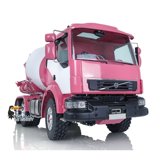 LESU Metal 1/14 Scale 6x6 RC Concrete Car Painted Radio Controlled Mixer Truck Model W/ Light Sound System Motor Servo ESC