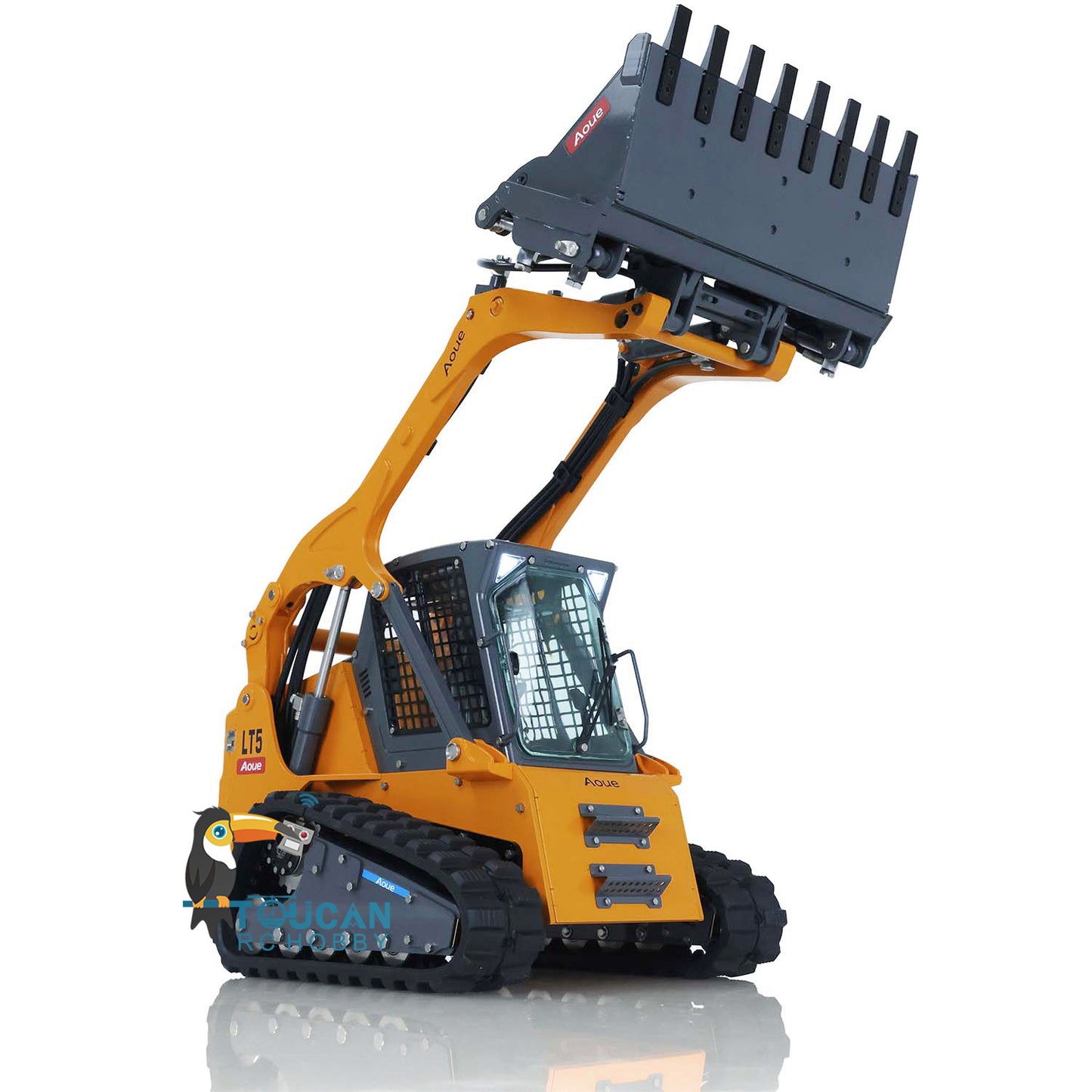 LESU 1/14 Aoue LT5 RC Hydraulic Skid-Steer Loader Remote Controlled Vehicle Electric Model I6S Radio Battery Model