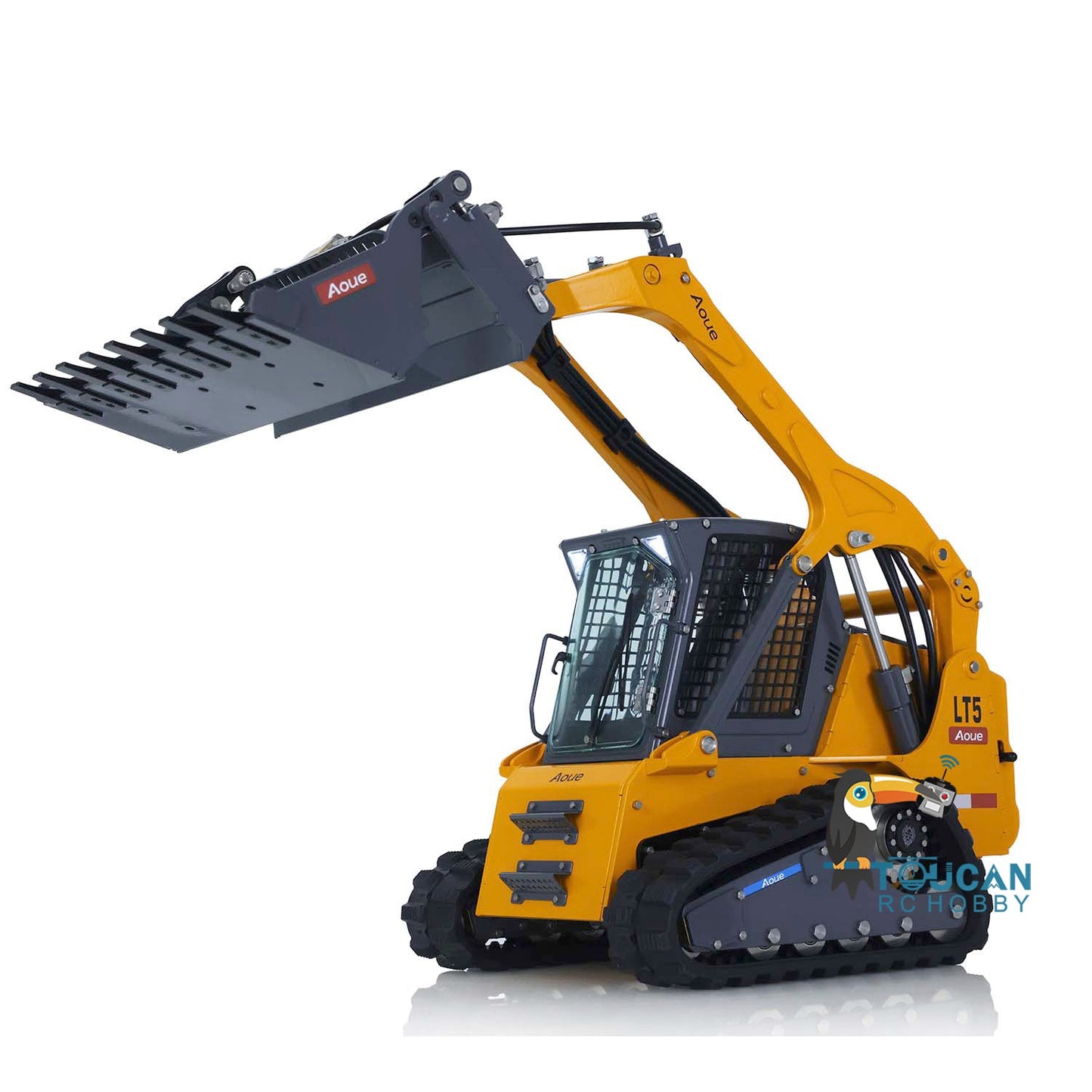 LESU 1/14 Aoue LT5 RC Hydraulic Skid-Steer Loader Remote Controlled Vehicle Electric Model I6S Radio Battery Model