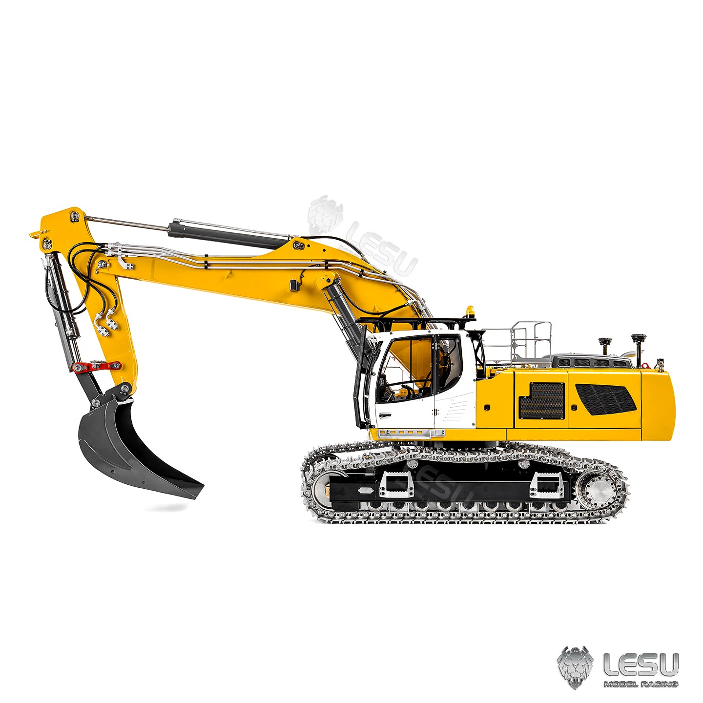 2 Arms 6CH LR956 95% Metal LESU 1/14 Remote Control Hydraulic Excavator RC Digger Construction Vehicle 4MPA Dual Pumps Light