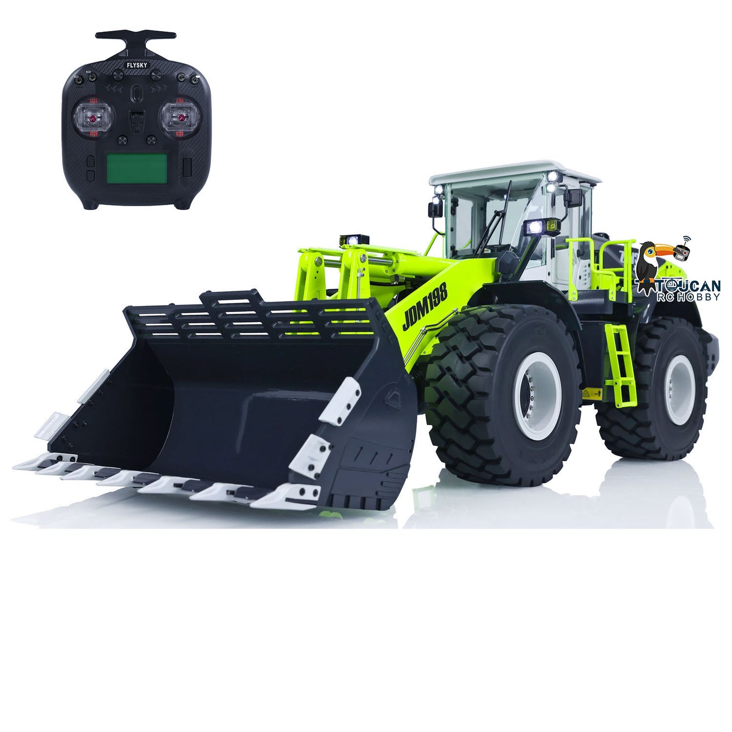 JDM 198 1/14 RC Hydraulic Loaders RTR ZW370 Radio Control Engineer Car Models with Light Sound System 2-Speed Transmission PNP RTR