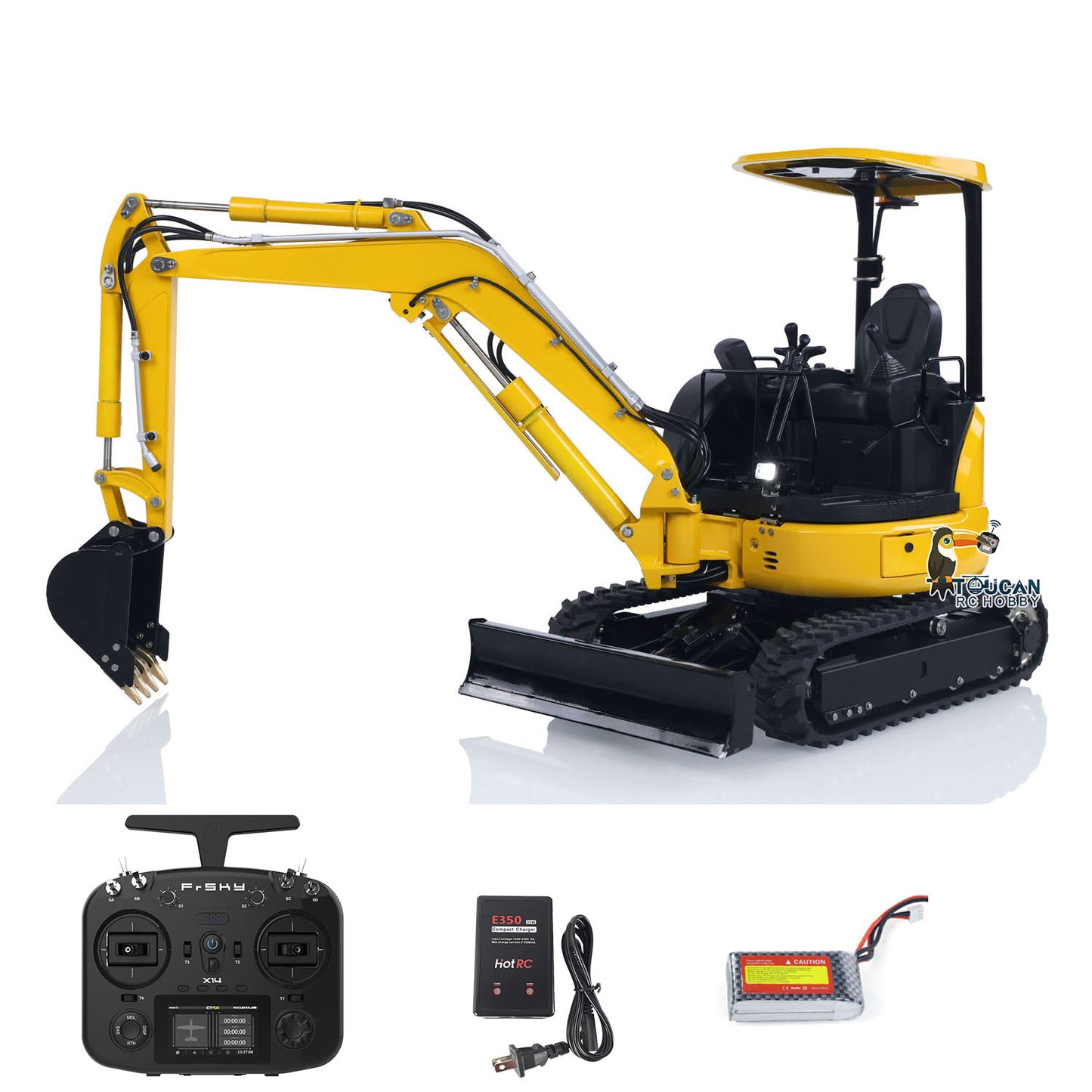 LESU 1/14 Mini RC Hydraulic Excavator PC30 Upgrade Sound System Version Metal Radio Controlled Digger Model Frsky X14 Radio