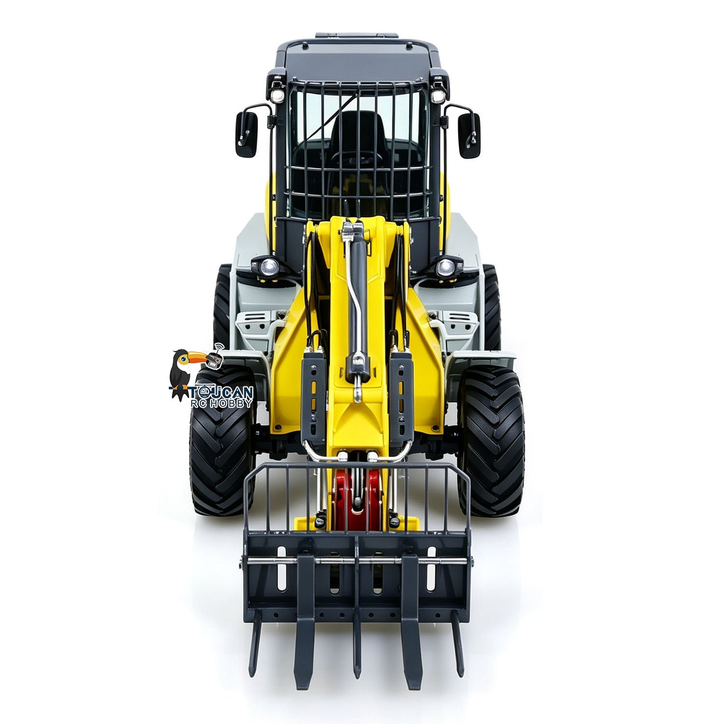 LESU RTR 4X4 1:14 RC Hydraulic Telescopic Arm Loader AOUE AT1050 Metal Fork Lift Trucks Light Sound Flysky I6S Radio Battery
