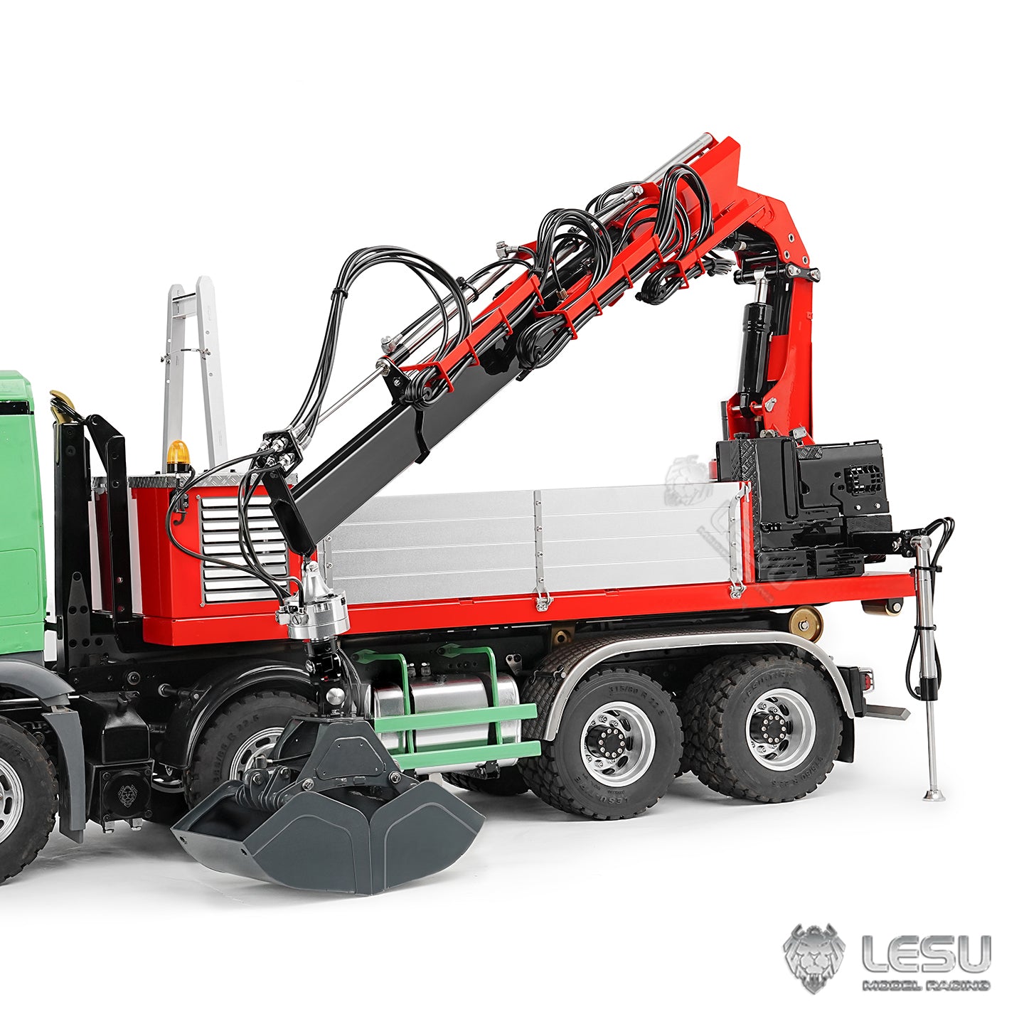270¡ã Rotating LESU Metal Clamshell Bucket for DIY 1/14 RC Hydraulic Crane of Excavator Dumper Remote Control Tractor Truck