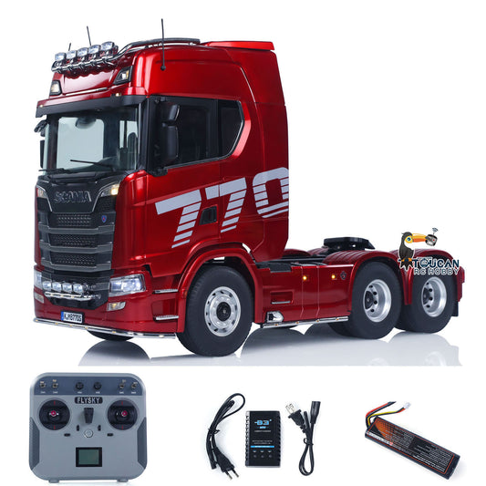 KABOLITE 1/14 770S RC Tractor Truck 6x6 Remote Control Lorry Car 2Speed Gearbox Differential Lock Battery Radio RTR Model