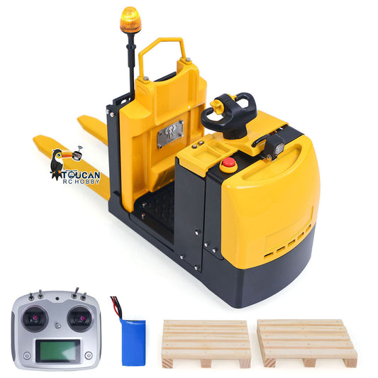 Metal 1/14 RC Electric Forklift MO55 RTR Remote Control Low Level Order Picking Truck Model Flysky Radio Battery Light Sound Ready to Run