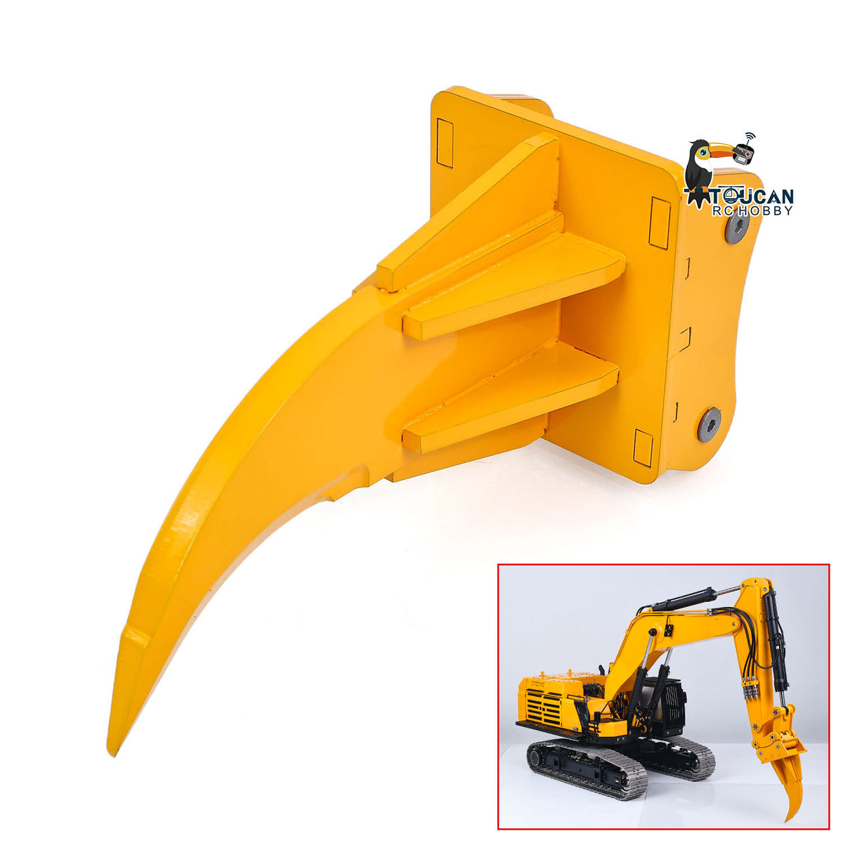 1/12 RC Hydraulic Excavator Attachments Metal Electric Hammer Hydraulic Shear Grille Bucket Rake Ripper Grading Bucket Set for C395 LR976 EC650