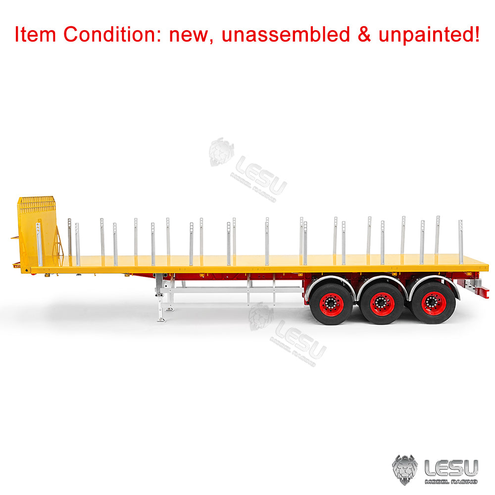 LESU 1/14 40FT Semi Metal Trailer Assembled and Painted/Unpainted for RC Tractor Truck Electric Cars DIY Models