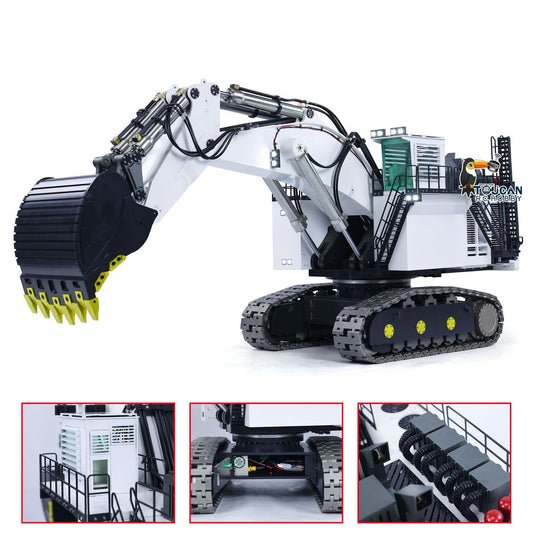 Metal 1/25 R9800 RC Hydraulic Equipment Excavator Heavy Duty Remote Control Diggers Double Pump Hobby Models PNP RTR