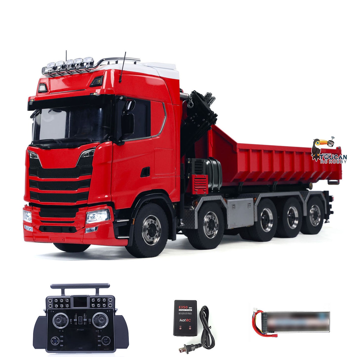 RC Metal 1/14 Hydraulic Dumper & Crane 770S 10x10 3-speed RTR Full Dump Trucks Battery