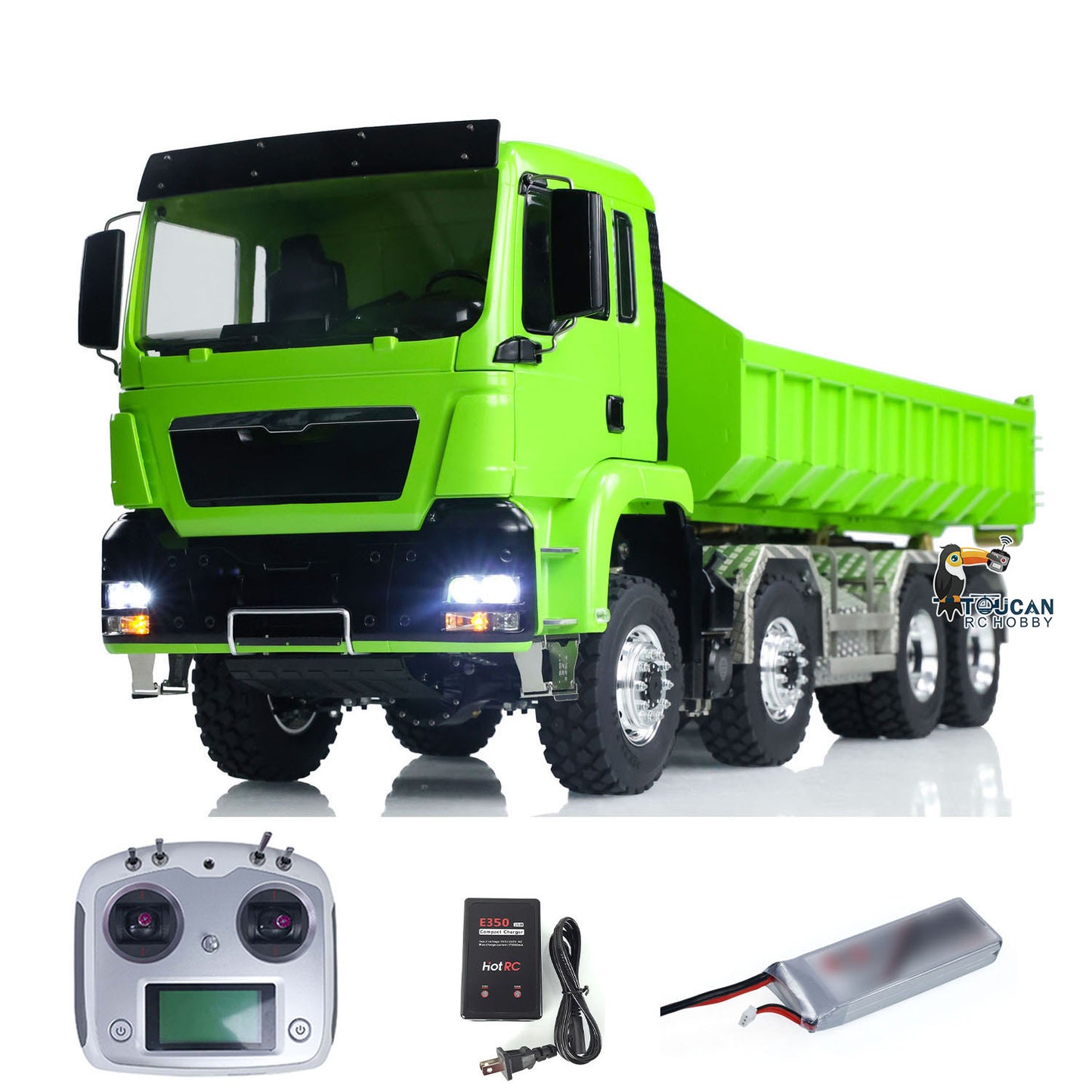1/14 LESU Hydraulic RC Roll On/Off Dump Truck 8x8 Metal RTR Full Dumper Lorry Vehicle