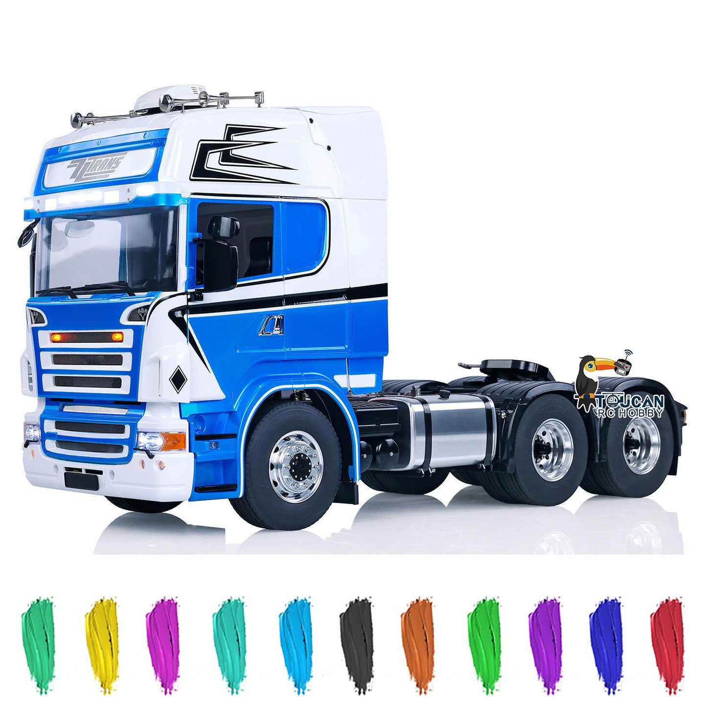 TOUCAN 1/14 6x6 RC Tractor Truck Painted Assembled Radio Control Car Metal Chassis Hobby Model Optional Versions ESC Servo Motor
