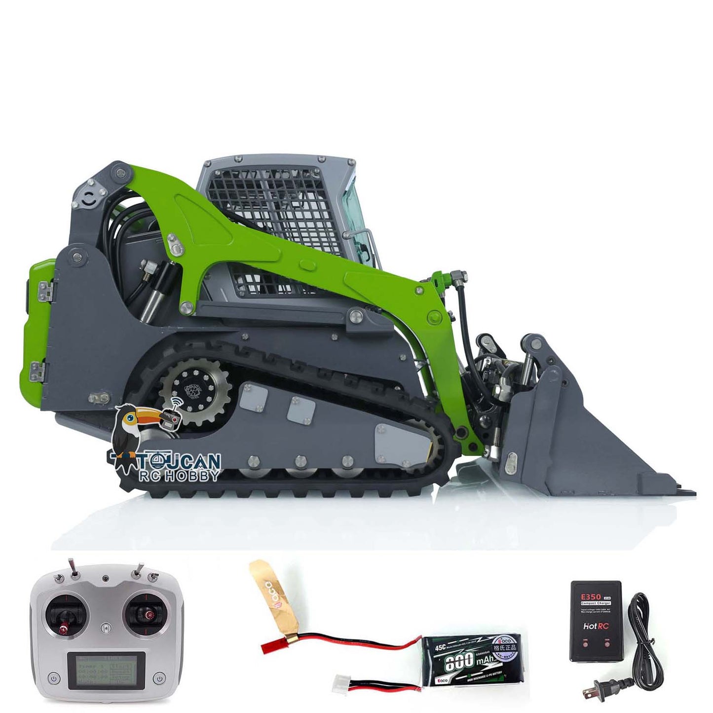 1/14 LESU Hydraulic RC Loader Aoue LT5 Tracked Skid-Steer Radio Control Truck Electric Hobby Model Light Sound RTR