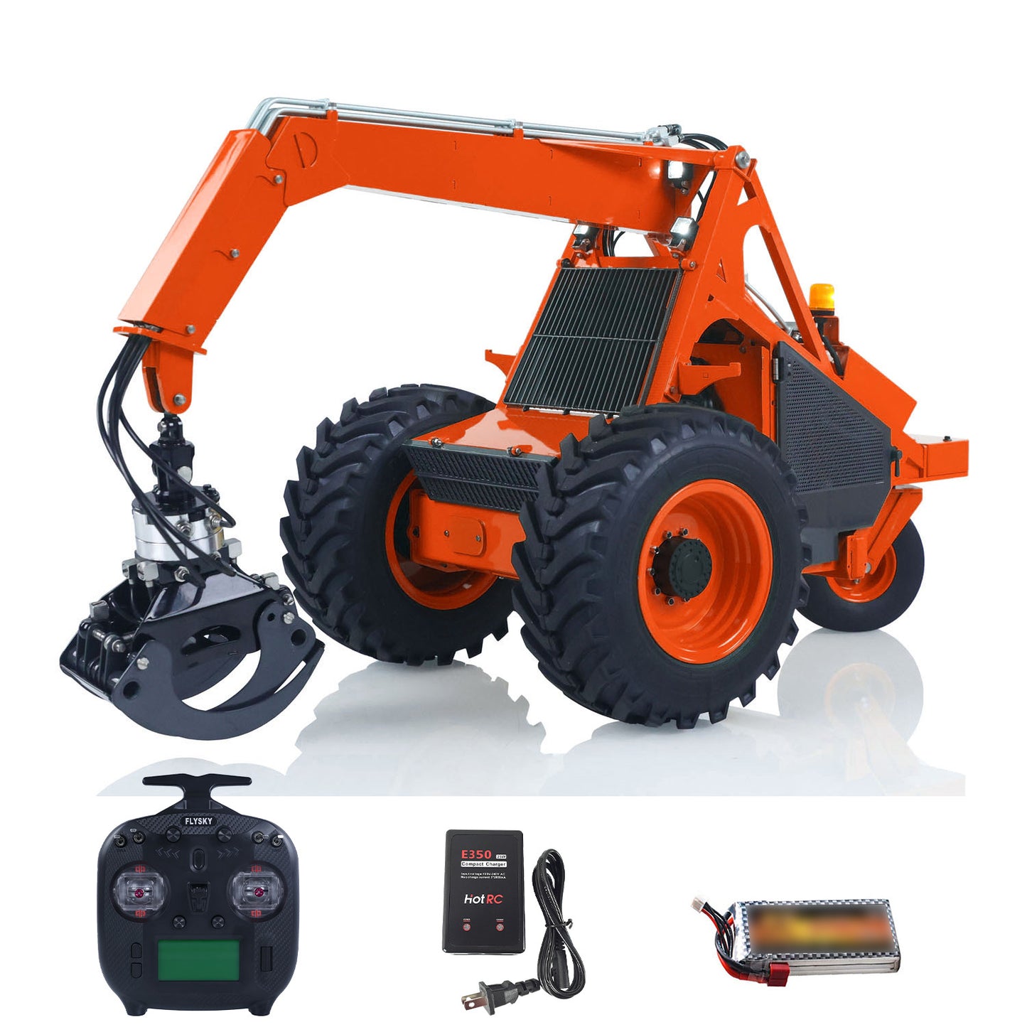 TOUCAN DIY LESU AOUE 225A Metal 1/14 RC Hydraulic Log Loader Remote Control Sugarcane Loader RTR Model 4CH Valve ST8 Radio Battery Constraction Car