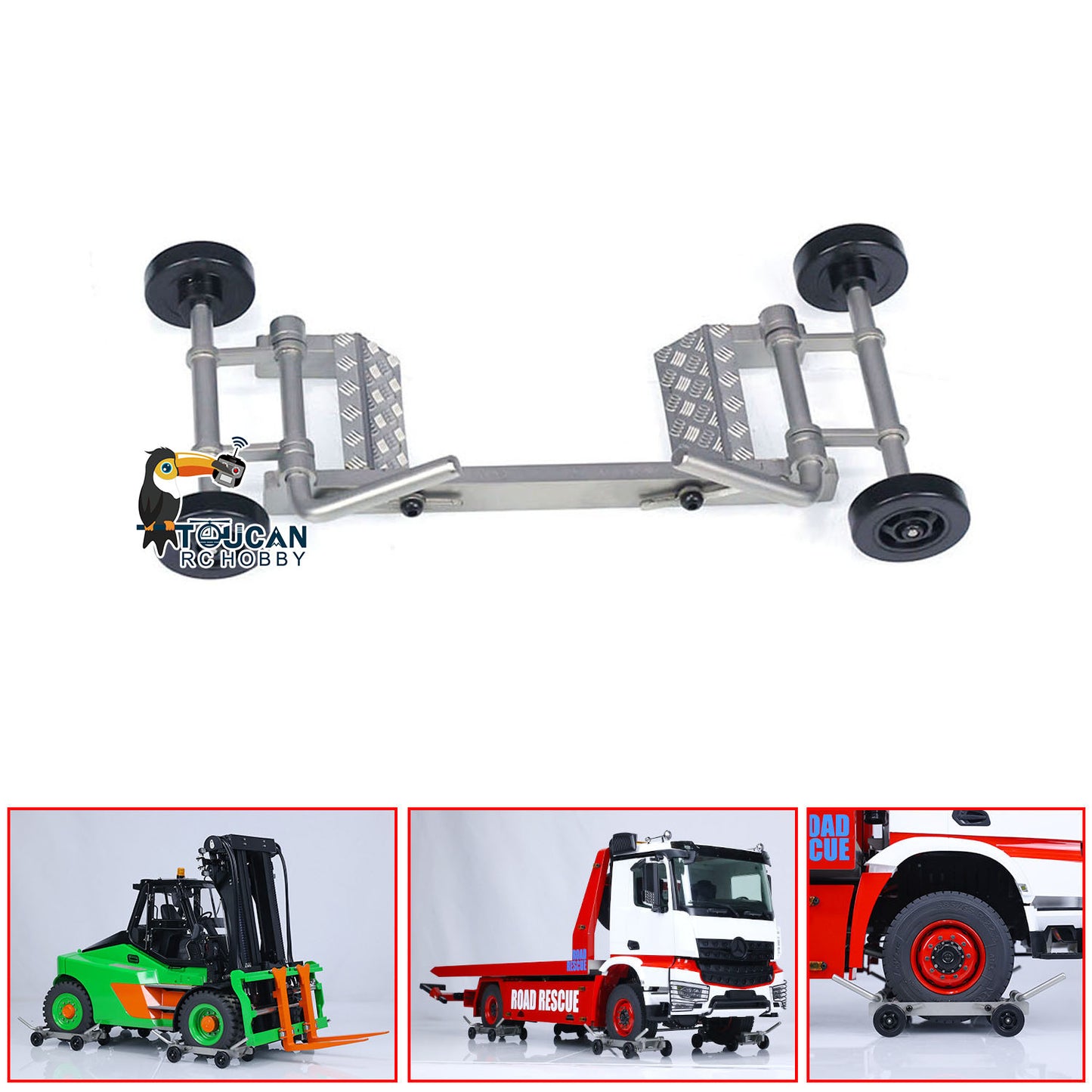 JDModel Car Mover Metal for 1/14 RC Cars Truck Remote Controlled Construction Vehicles DIY Model Accessory Parts