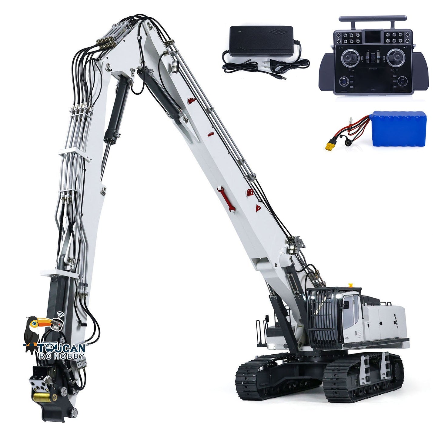 1/14 CUT K970-300 Hydraulic RC Excavator Remote Control Demolition Machine Painted Assembled Model TandemXE Hobby Model Gift