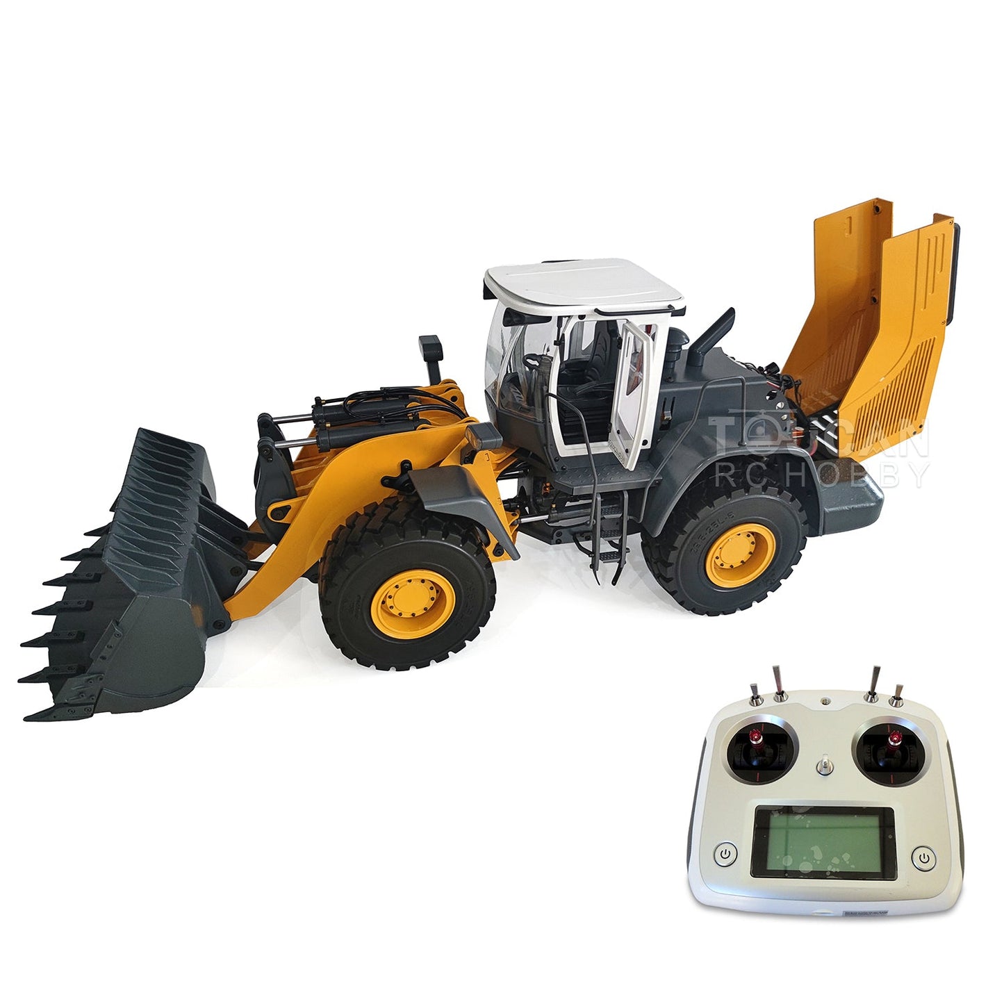 JDMODEL 1/14 870K K870 RC Wheeled Loader Hydraulic Metal Truck Assembled Painted I6S Radio Light Sound System Valve Pump ESC Motor