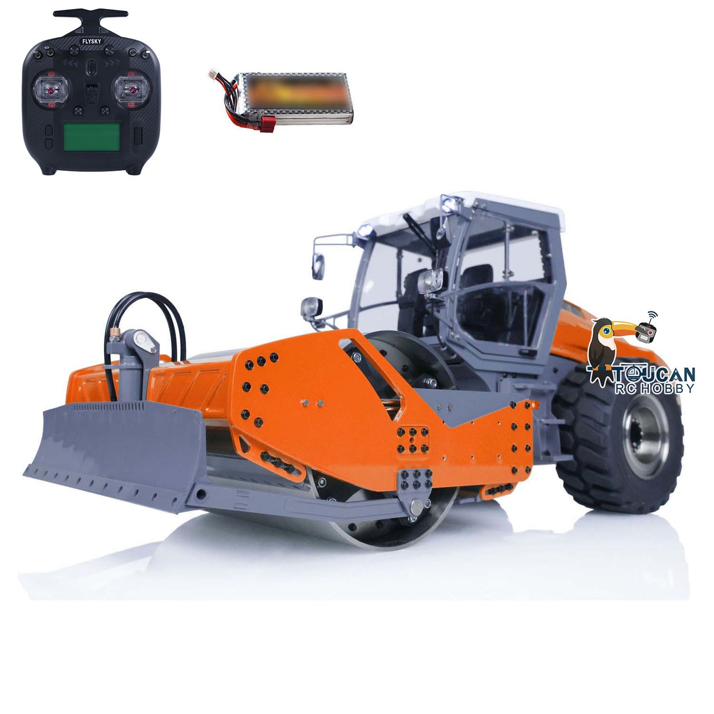 LESU RTR 1/14 RC Hydraulic Road Roller Metal Aoue-H13i Remote Control Car Model RTR Ready to Run Painted Vehicle FlySky ST8