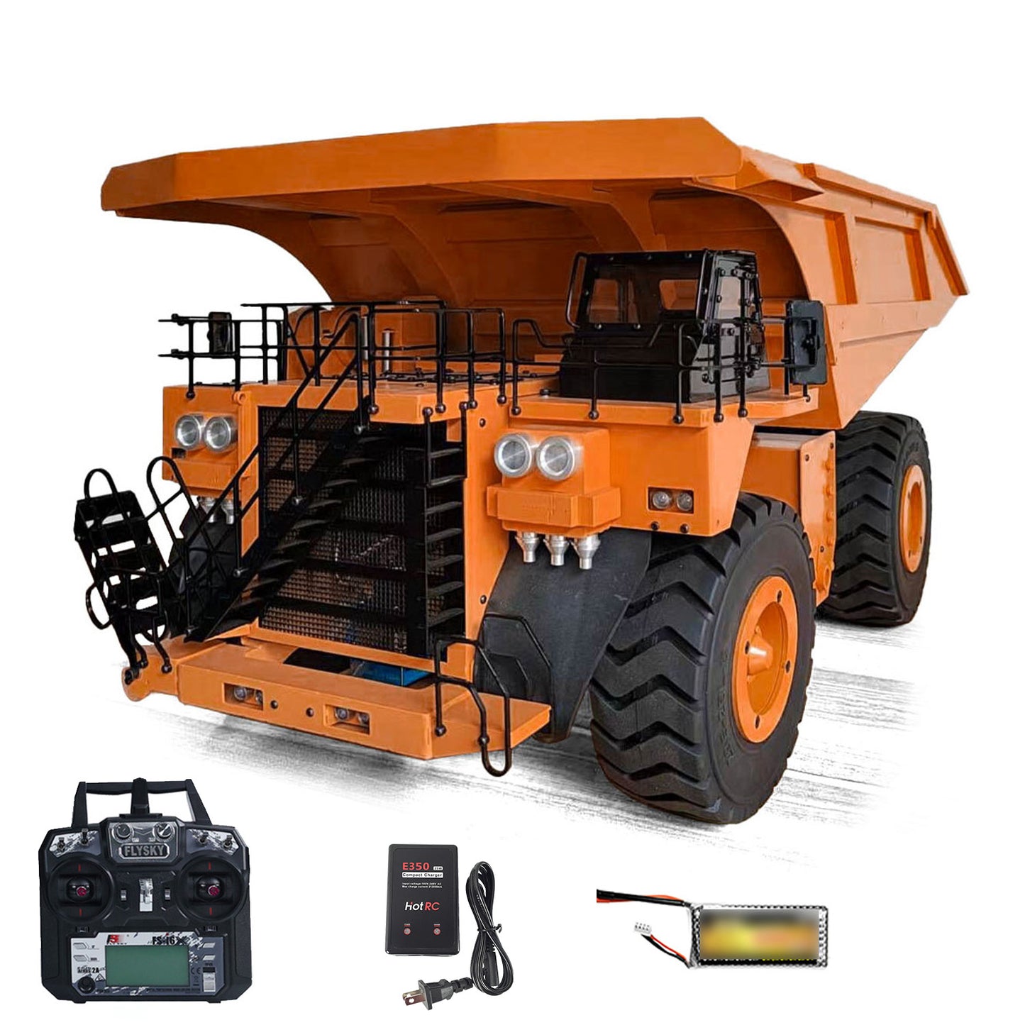 1/20 RC Metal Hydraulic Mining Truck 793D Heavy Construction Machine Radio Controlled Tipper Car I6X Radio Lights RTR Battery