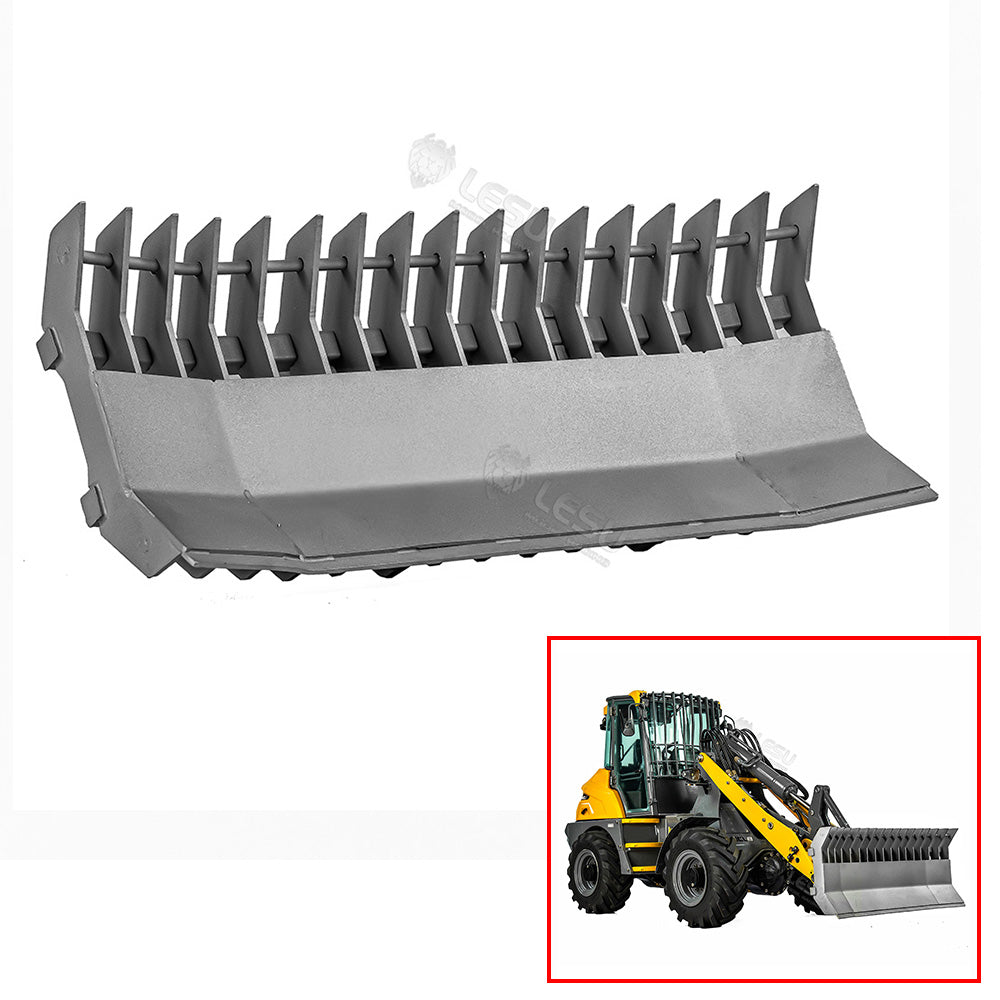 LESU AT1050 1/14 Hydraulic RC Fork Loader Painted Assembled Car Telescopic Arm Metal Sieve Shovel Rake Bucket Fork Gripper