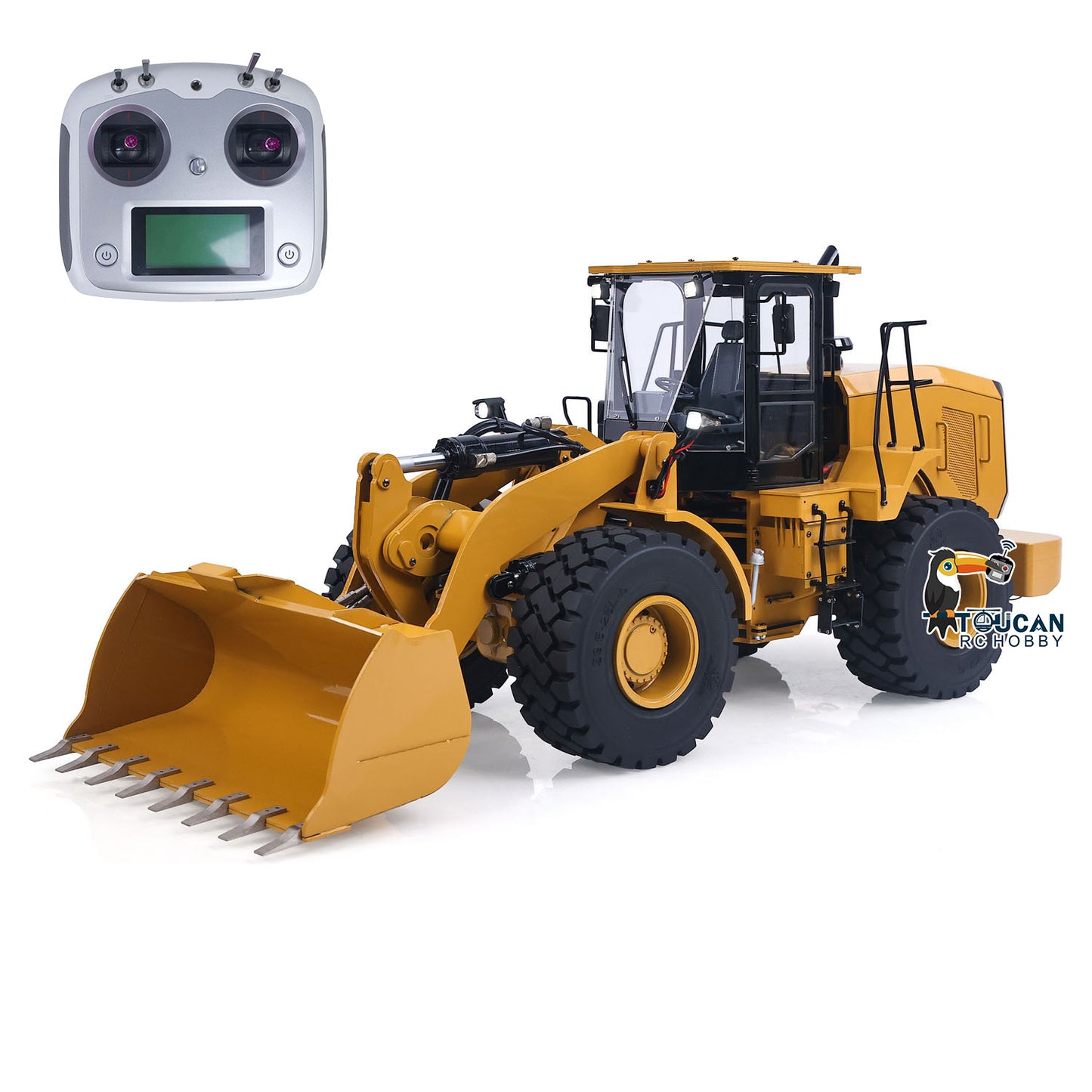 1/12 Metal Remote Control Hydraulic Loader DIM C950 2Speed Grarbox 5CH Valve RC Heavy Machine Model Hobbywing Brushed ESC
