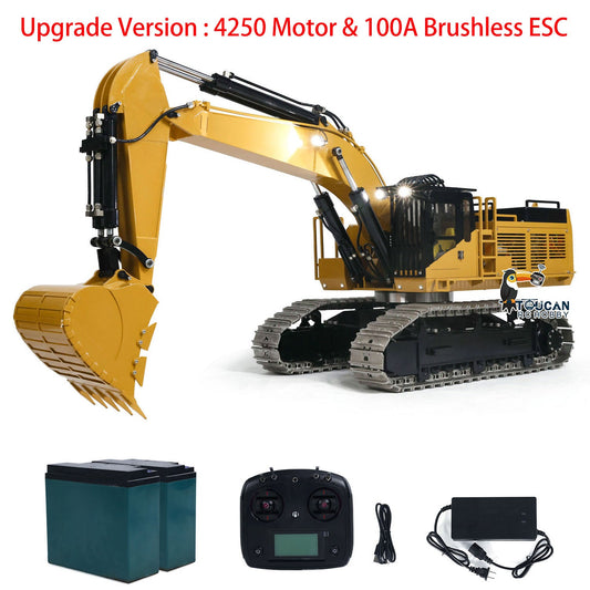 1/8 385CF Hydraulic RC Excavator Metal Giant Remote Control Construction Vehicle Ready to Run ESC Servo Motor Painted Assembled