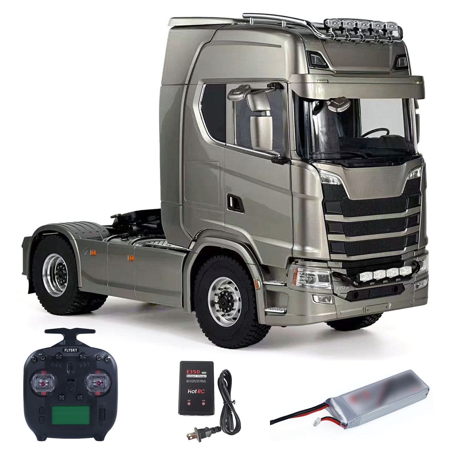 1/14 Remote Control Tractor Truck 770S Differential Locks 2Speed Gearbox 4WD RC Lorry Car for TAMIYA Trailer Lights Sounds