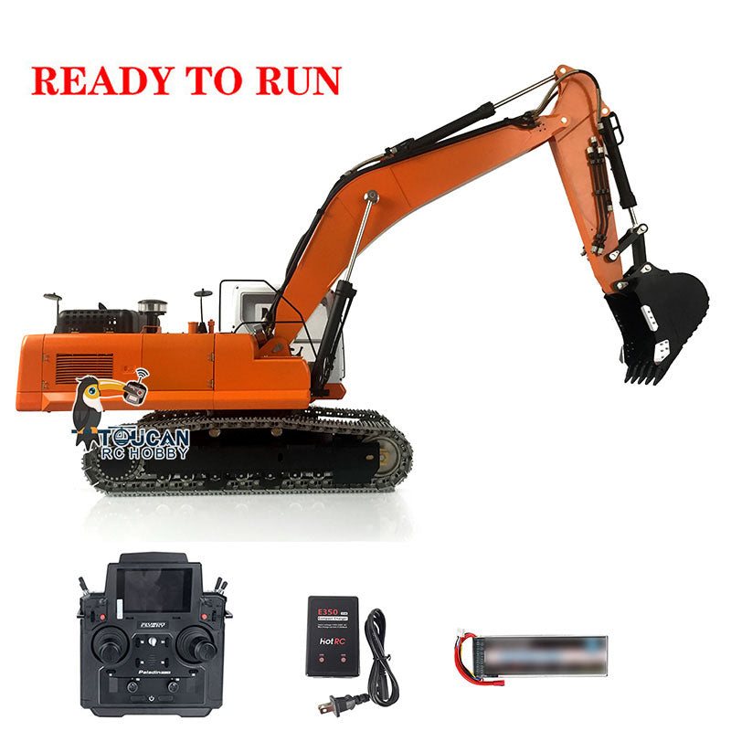 1/14 LESU PC360 Metal Hydraulic RC Excavator Tracks Painted Bucket Trailer Scarifier Compactor Crusher Three-section Arm