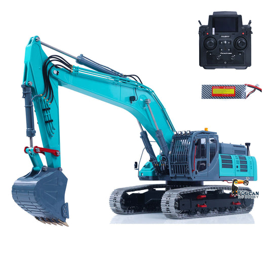 LESU 1/14 RC Metal Hydraulic Excavator SK500 RTR Remote Control Digger Model 6CH Valve 3MAP Pump Relief Valve PL18EV Lite Radio