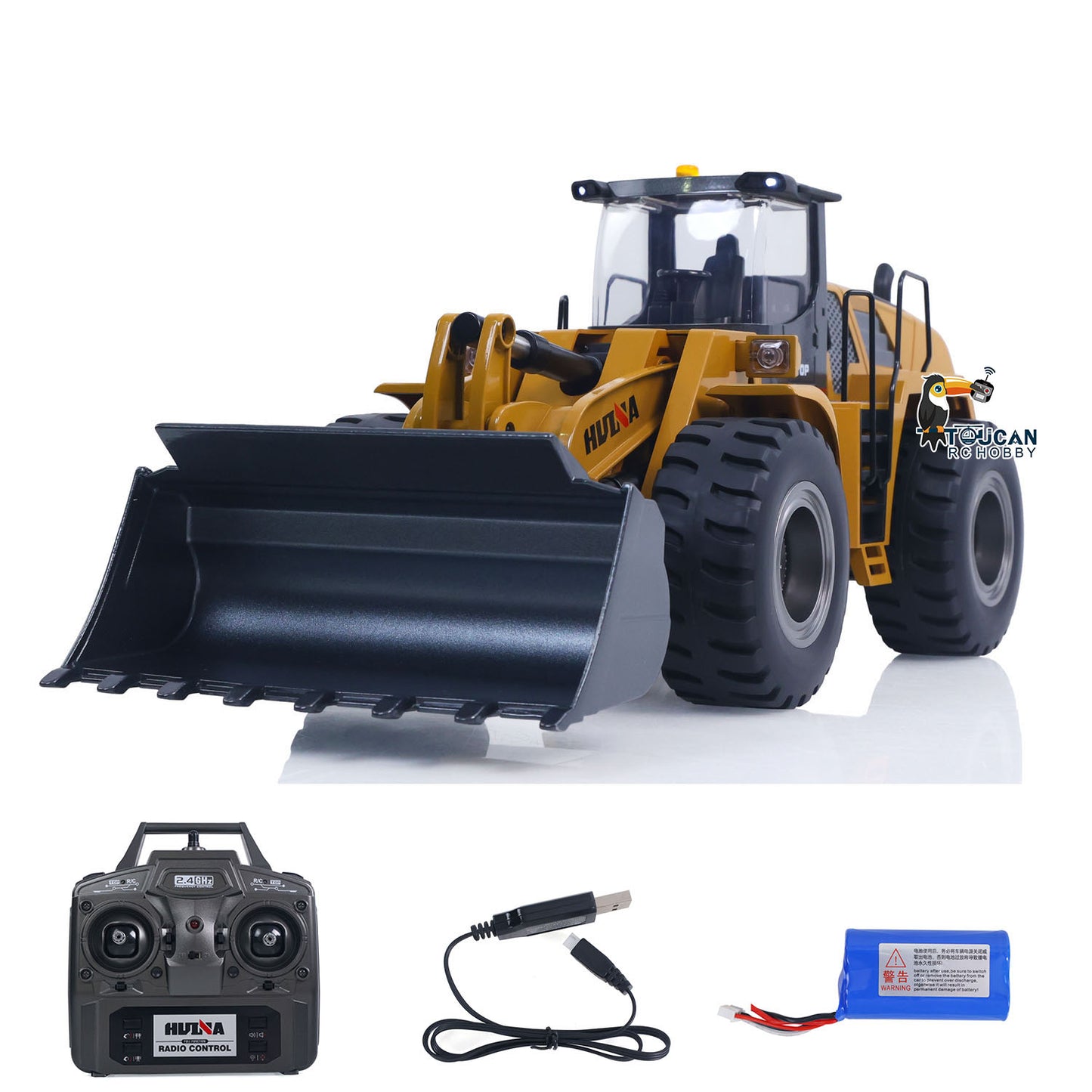 US STOCK 1/14 HUINA Toys 2.4G Radio Controlled Loader 1583 Electric Lifting System Lights Sound RC Construction Vehicles Assembled