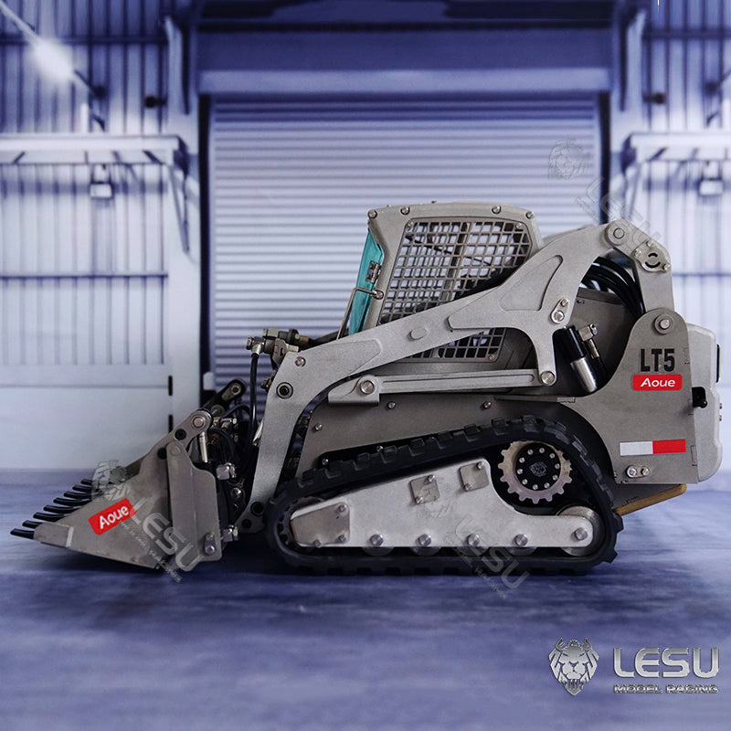 LESU 1/14 RC Metal Hydraulic Aoue-LT5 Tracked Skid-Steer Loader DIY Model Lights