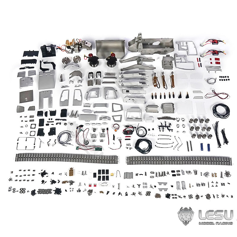 LESU 1/14 Metal Hydraulic 2CH Valve RC Tracked Loader Radio Control Car W/ Servo ESC Decals Light Sound System Motor Bucket Unassembled