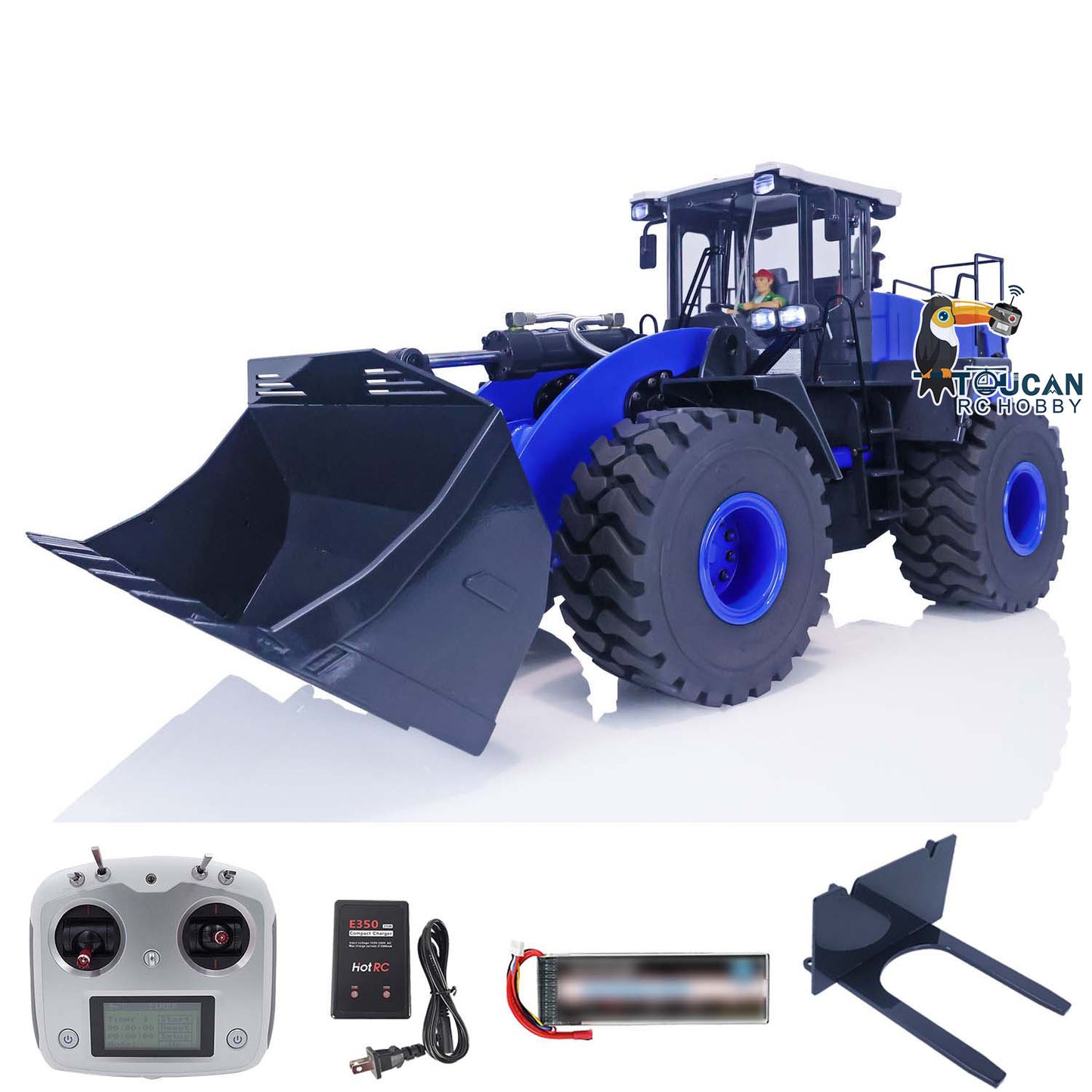 Metal XDRC 1/14 WA470 Hydraulic RC Loader RTR Remote Control Car Painted Model ESC Motor Servo Light Sound Battery No Tooth Bucket