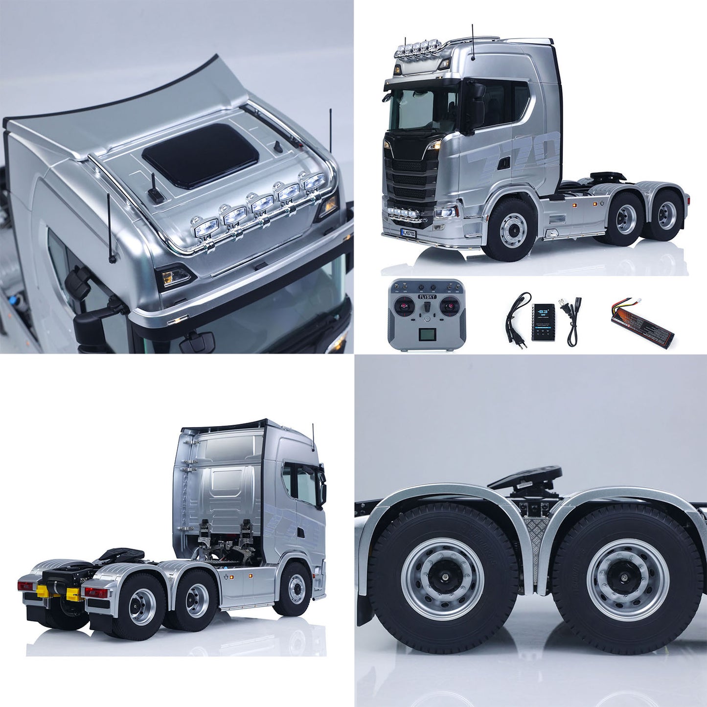 Fast Shipping 1/14 KABOLITE RC Tractor Car 770S 100 6x6 Romote Control Truck 2Speed Gearbox Differential Lock Vehicle 6WD Sound Light Model