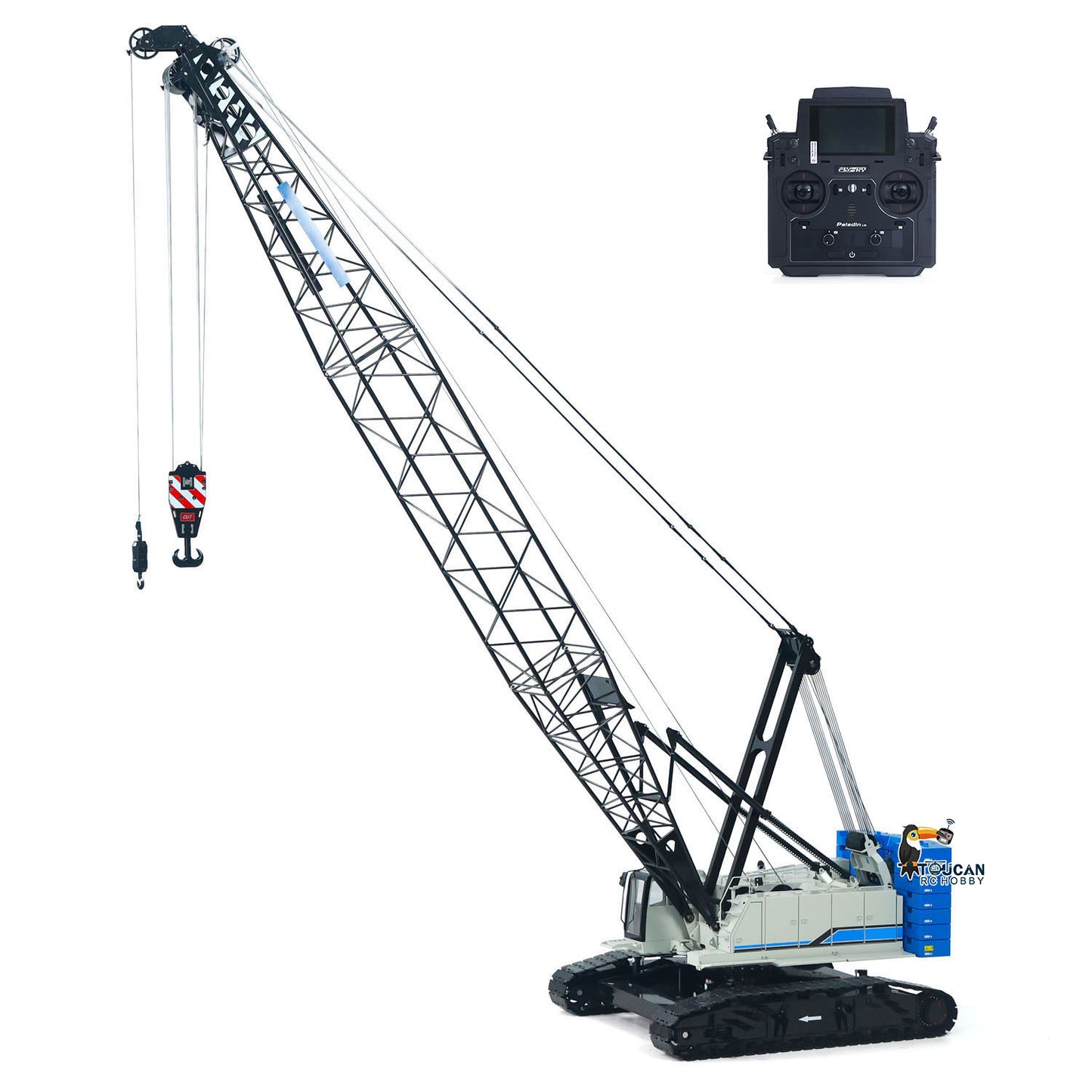 CUT C1200 1/14 Metal Hydraulic RC Crawler Crane RTR Radio Brushless Motor Lights Sound Flysky PL18 LITE Radio Controller Painted Assembled