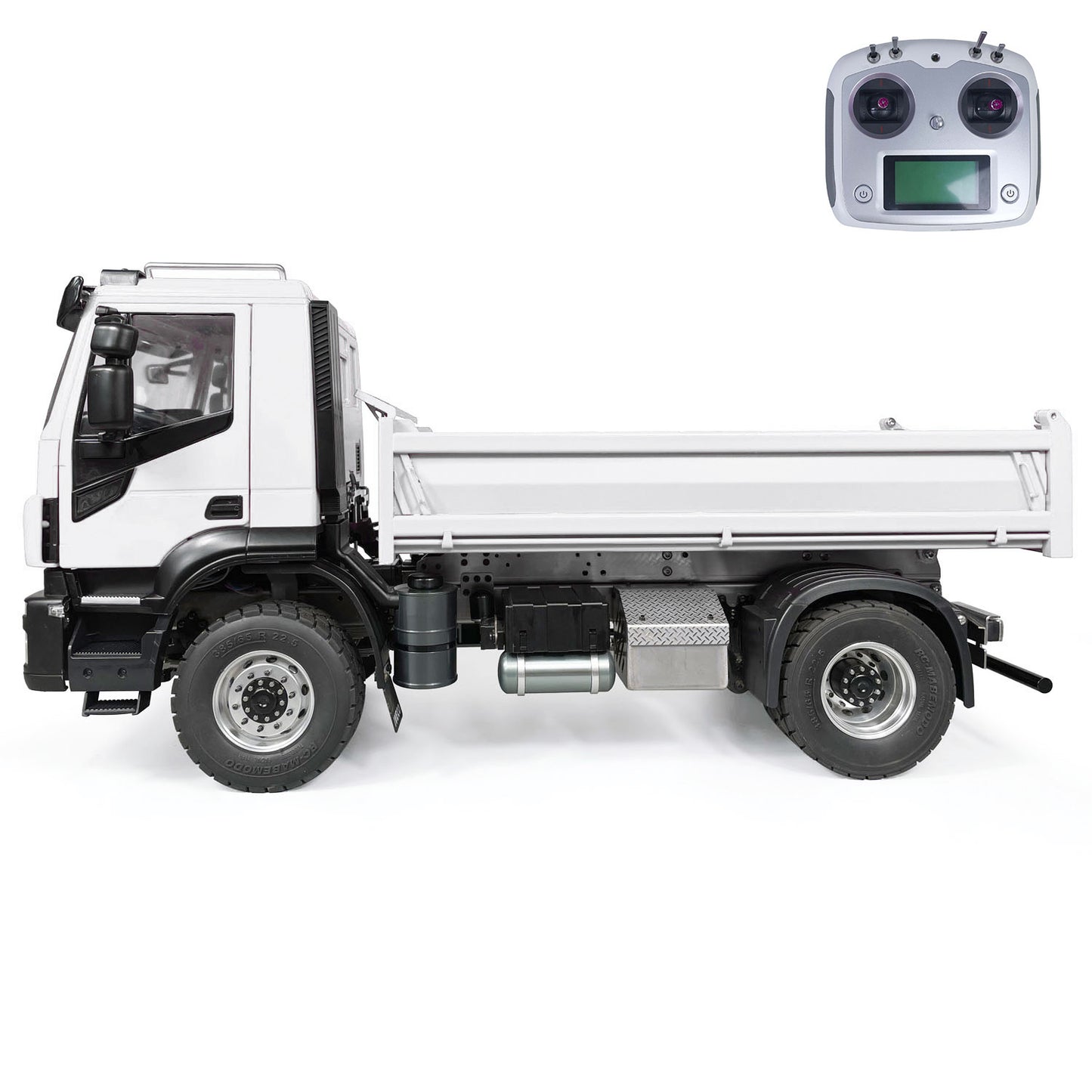 1/14 4x2 Metal RC Hydraulic Tipper 2-speed Remote Control Dump Trucks Hobby Model Car Sound Light System Painted Assembled Vehicle