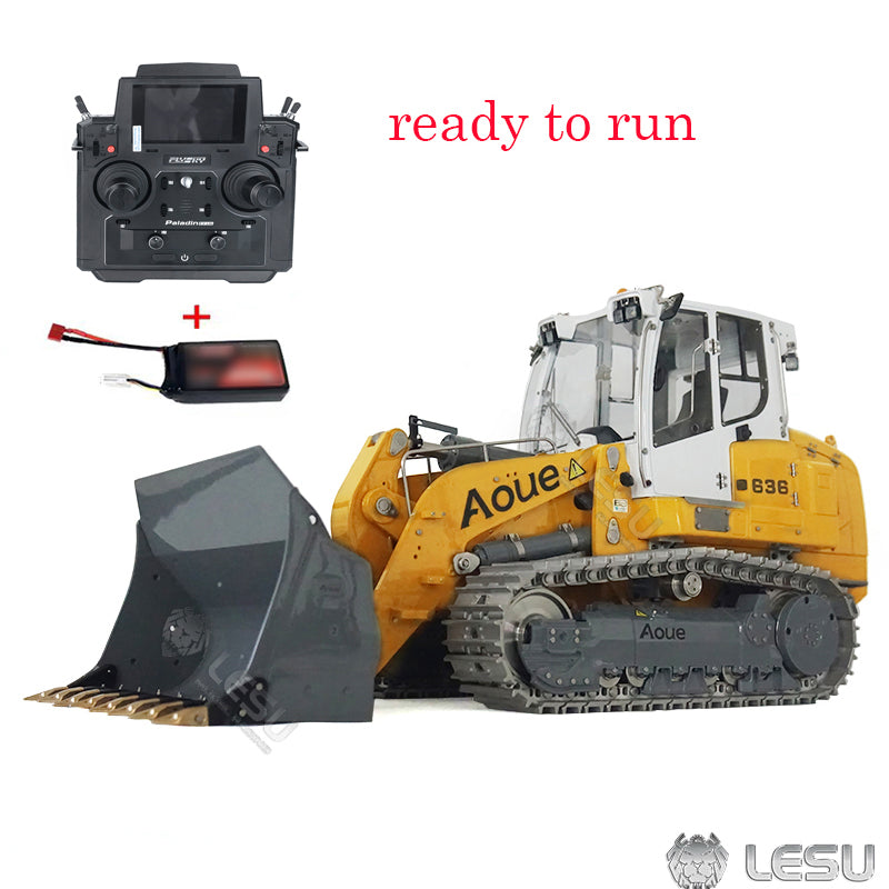 LESU 1/14 Metal 636 Hydraulic Tracked 2CH Valve RC Assembled and Painted Loader PL18EVLITE Radio Light Sound System Motor