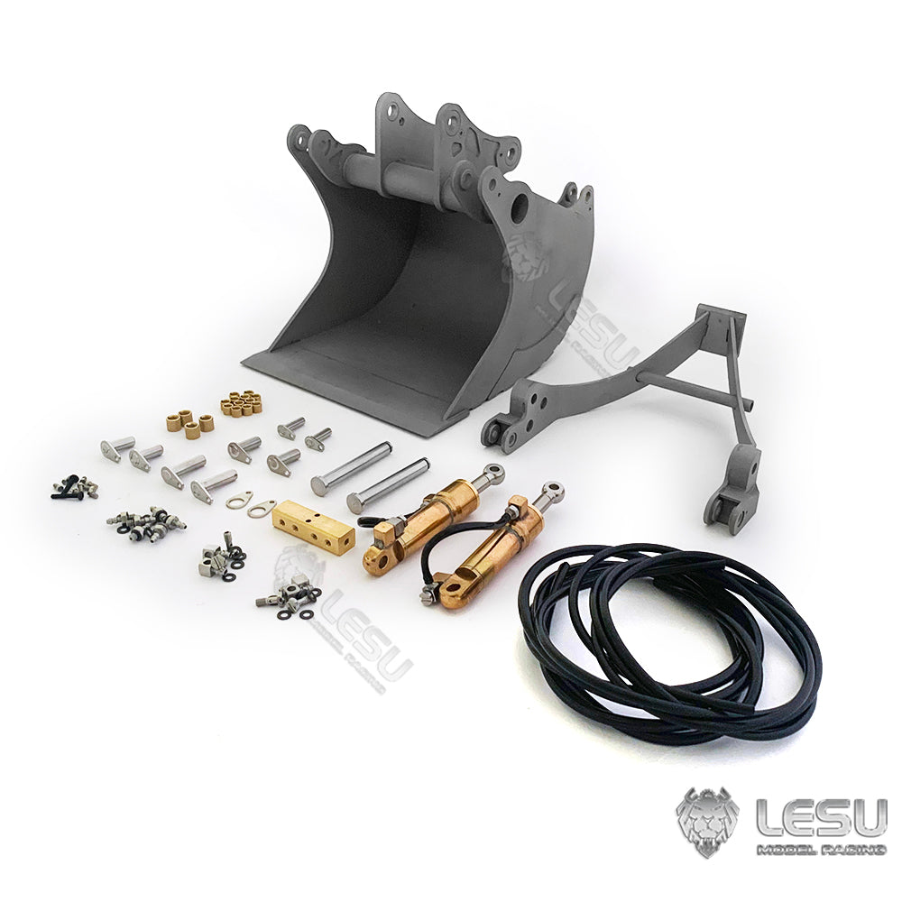 1/14 Metal Grab Bucket for LESU ET35 Hydraulic RC Excavator Radio Controlled Digger Simulation Model DIY Spare Parts